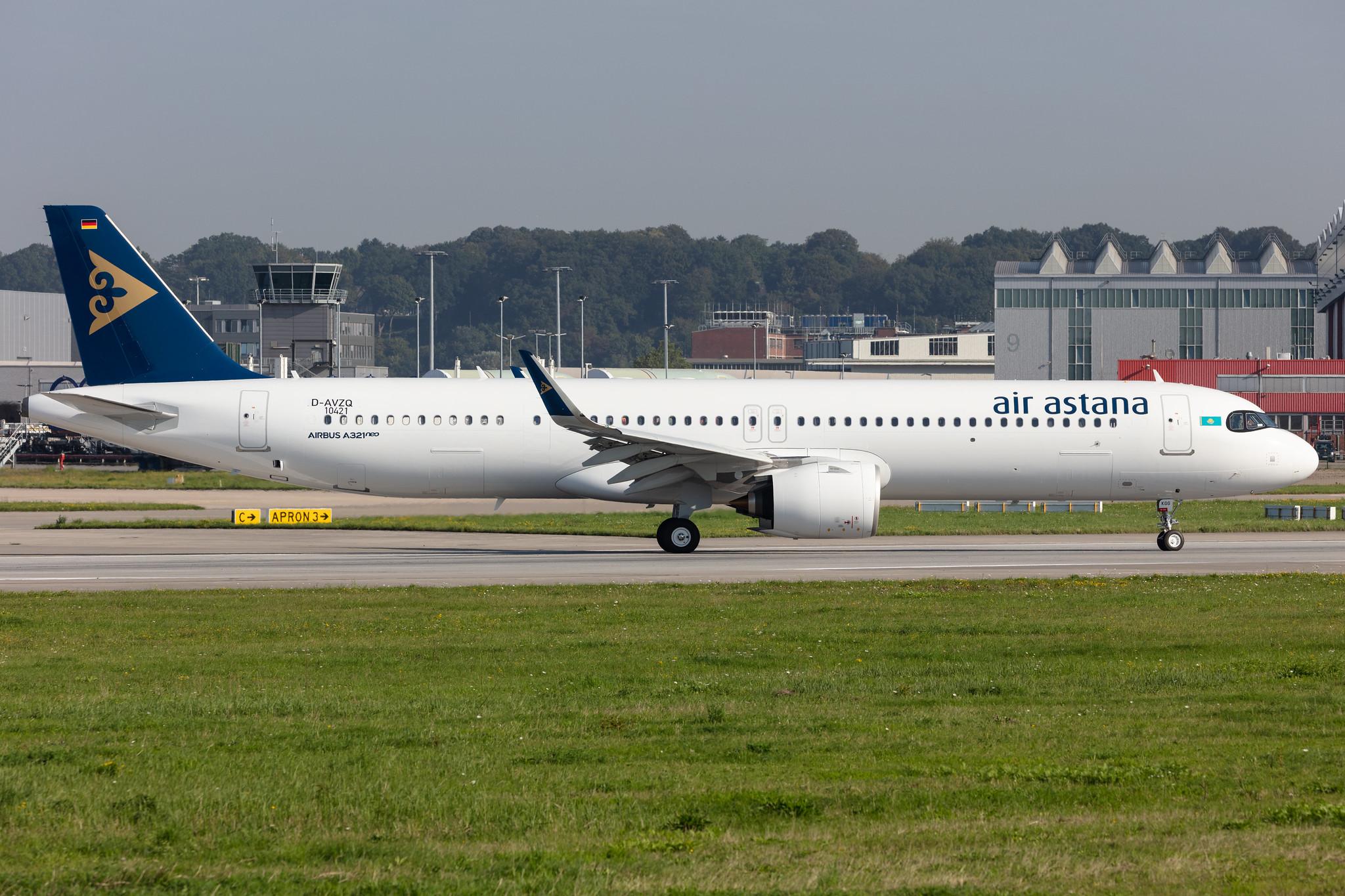 Hamburg Finkenwerder: Air Astana (KC / KZR) |  Airbus A321-271NX A21N | D-AVZQ (EI-KGG) | MSN 10421