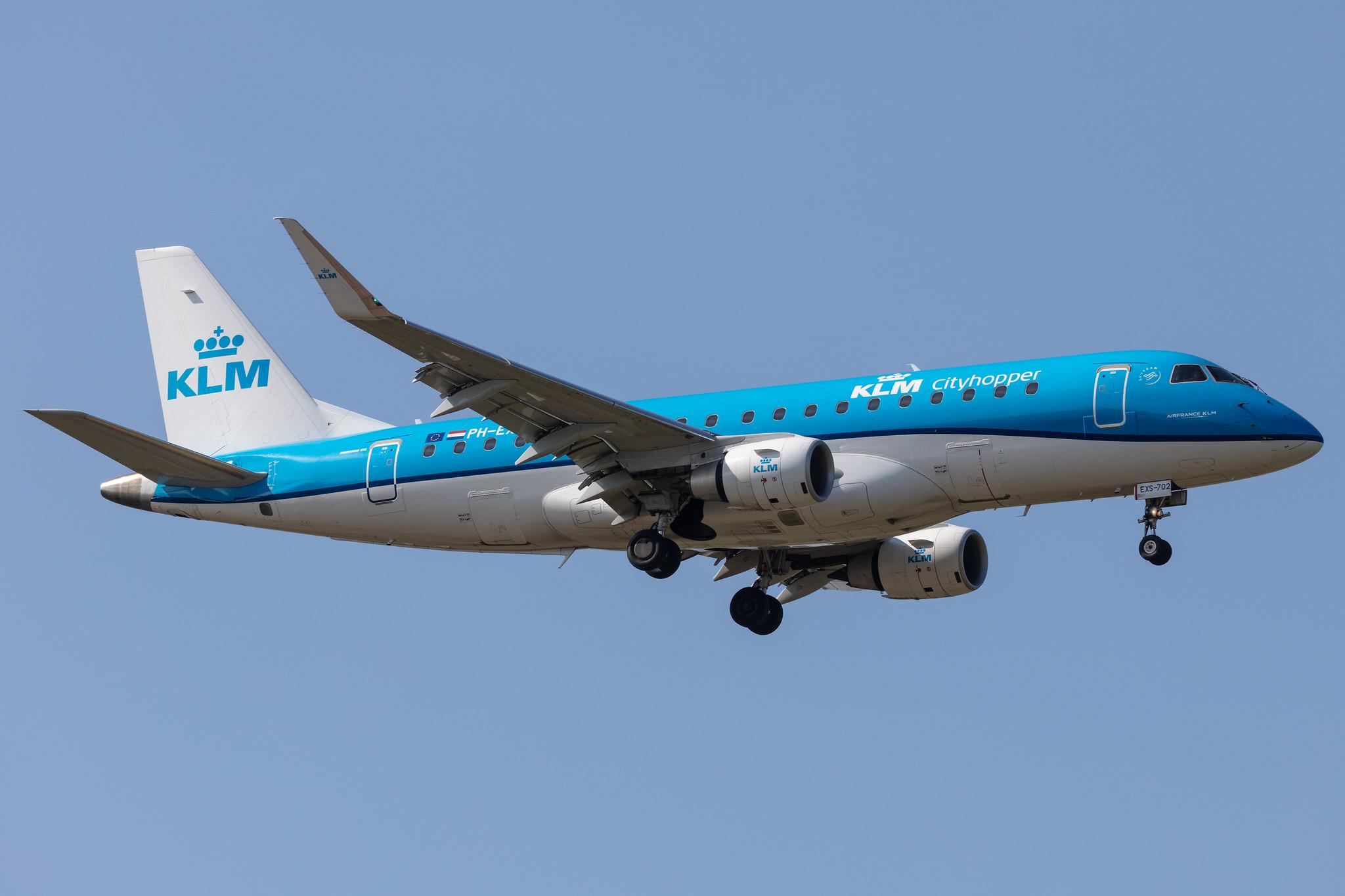 Amsterdam Schiphol: KLM (KL / KLM) | Operator: KLM Cityhopper |  Embraer E175STD E75L | PH-EXS | MSN 17000702