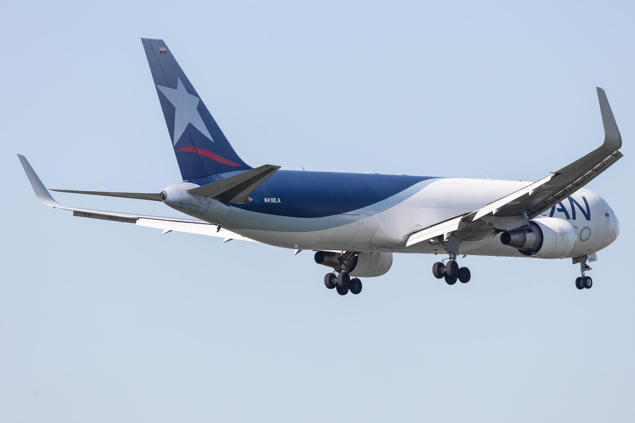 Amsterdam Schiphol: LATAM Cargo (UC / LCO) | Operator: LATAM Cargo Colombia |  Boeing 767-316F(ER) B763 | N418LA | MSN 34246