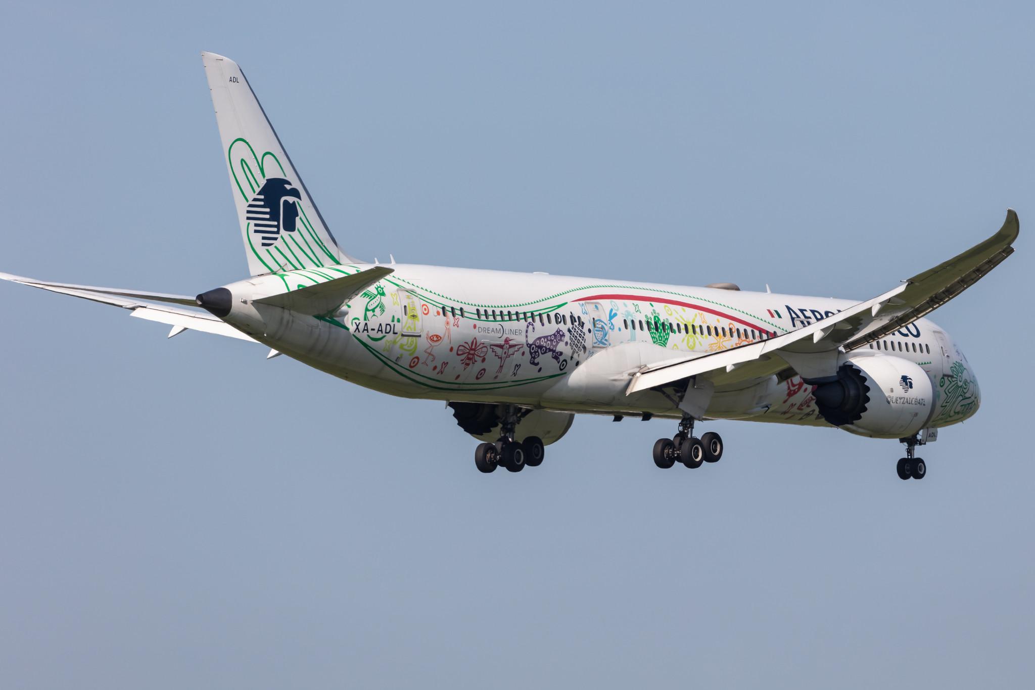 Amsterdam Schiphol: Aeromexico (AM / AMX) |  Livery: Quetzalcoatl Livery |  Boeing 787-9 Dreamliner B789 | XA-ADL | MSN 43859