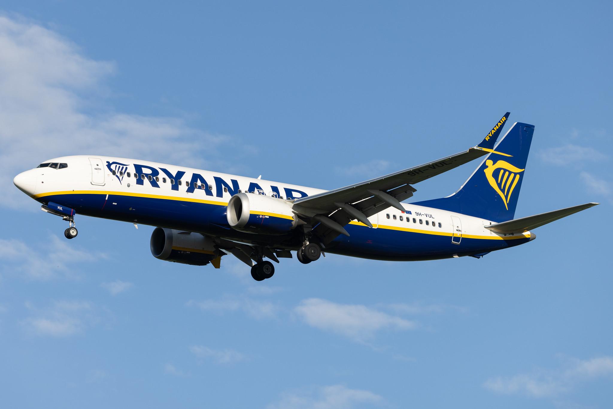 Hamburg Airport: Ryanair (FR / RYR) |  Boeing 737 MAX 8-200 B38M | 9H-VUL | MSN 62332