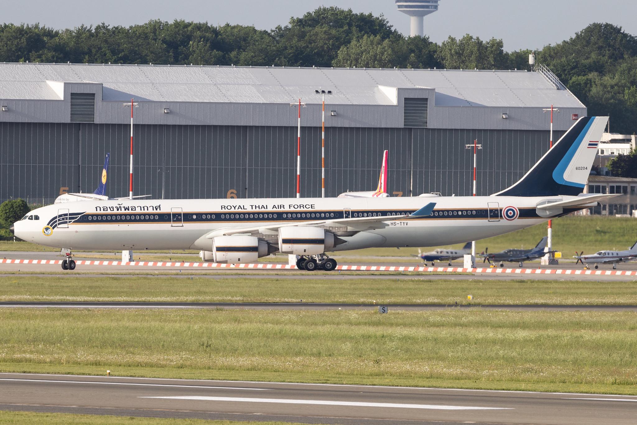 Hamburg Airport: Royal Thai Air Force |  Airbus A340-541 A345 | HS-TYV | MSN 0698