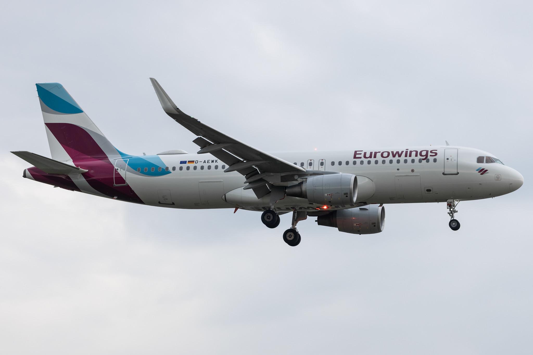 Hamburg Airport: Eurowings (EW / EWG) |  Airbus A320-214 A320 | D-AEWK | MSN 7261