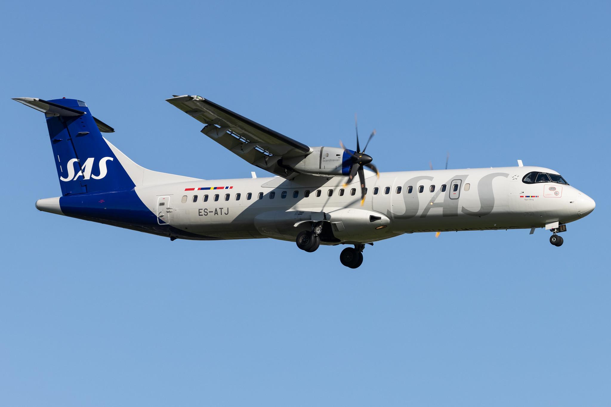 Hamburg Airport: SAS (SK / SAS) | Operator: Xfly |  ATR 72-600 AT76 | ES-ATJ | MSN 1056