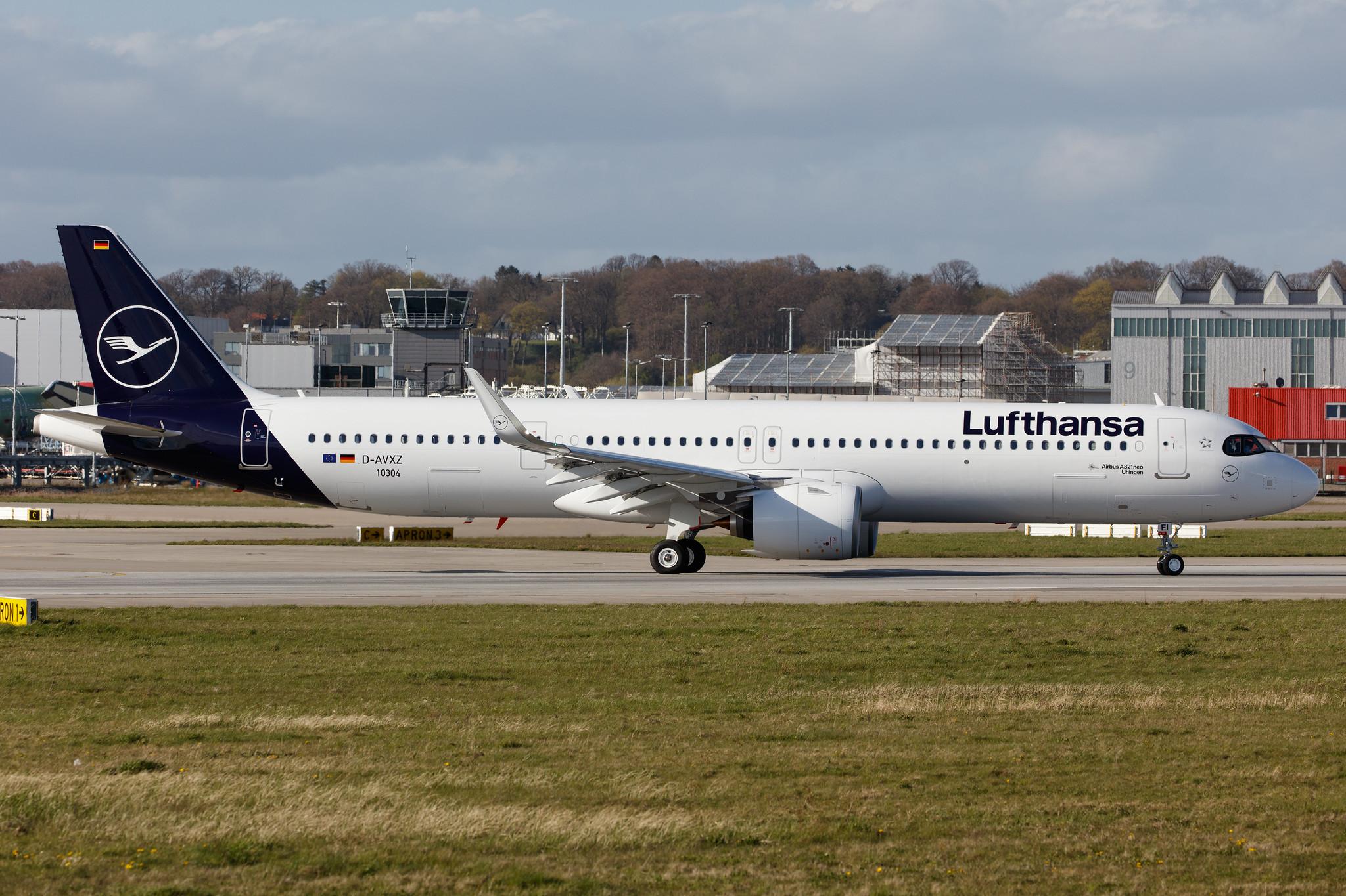 Hamburg Finkenwerder: Lufthansa (LH / DLH) |  Airbus A321-271NX A21N | D-AVXZ (D-AIEI) | MSN 10304