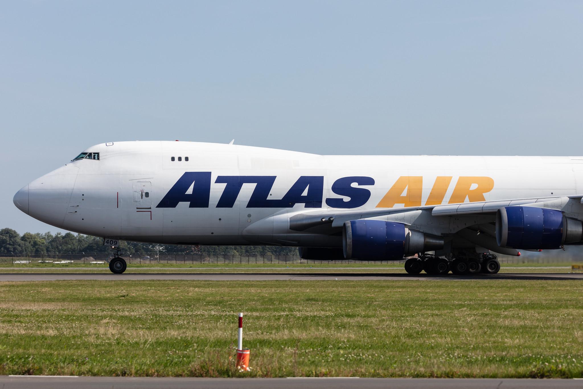 Amsterdam Schiphol: Atlas Air (5Y / GTI) |  Boeing 747-47U(F) B744 | N409MC | MSN 30558