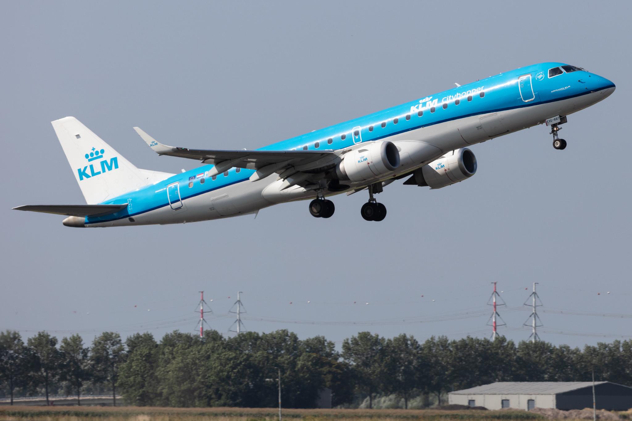 Amsterdam Schiphol: KLM (KL / KLM) | Operator: KLM Cityhopper |  Embraer E190STD E190 | PH-EXE | MSN 19000687