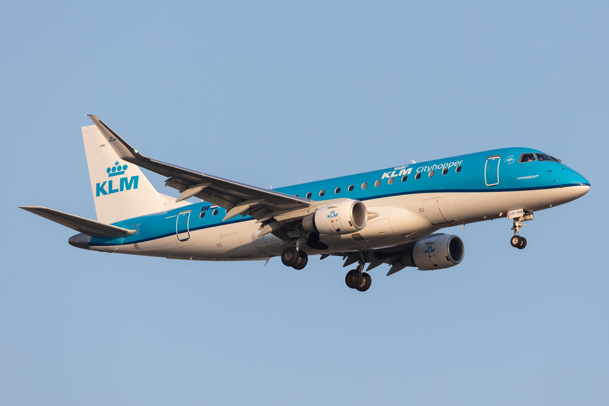 Amsterdam Schiphol: KLM (KL / KLM) | Operator: KLM Cityhopper |  Embraer E175STD E75L | PH-EXG | MSN 17000546