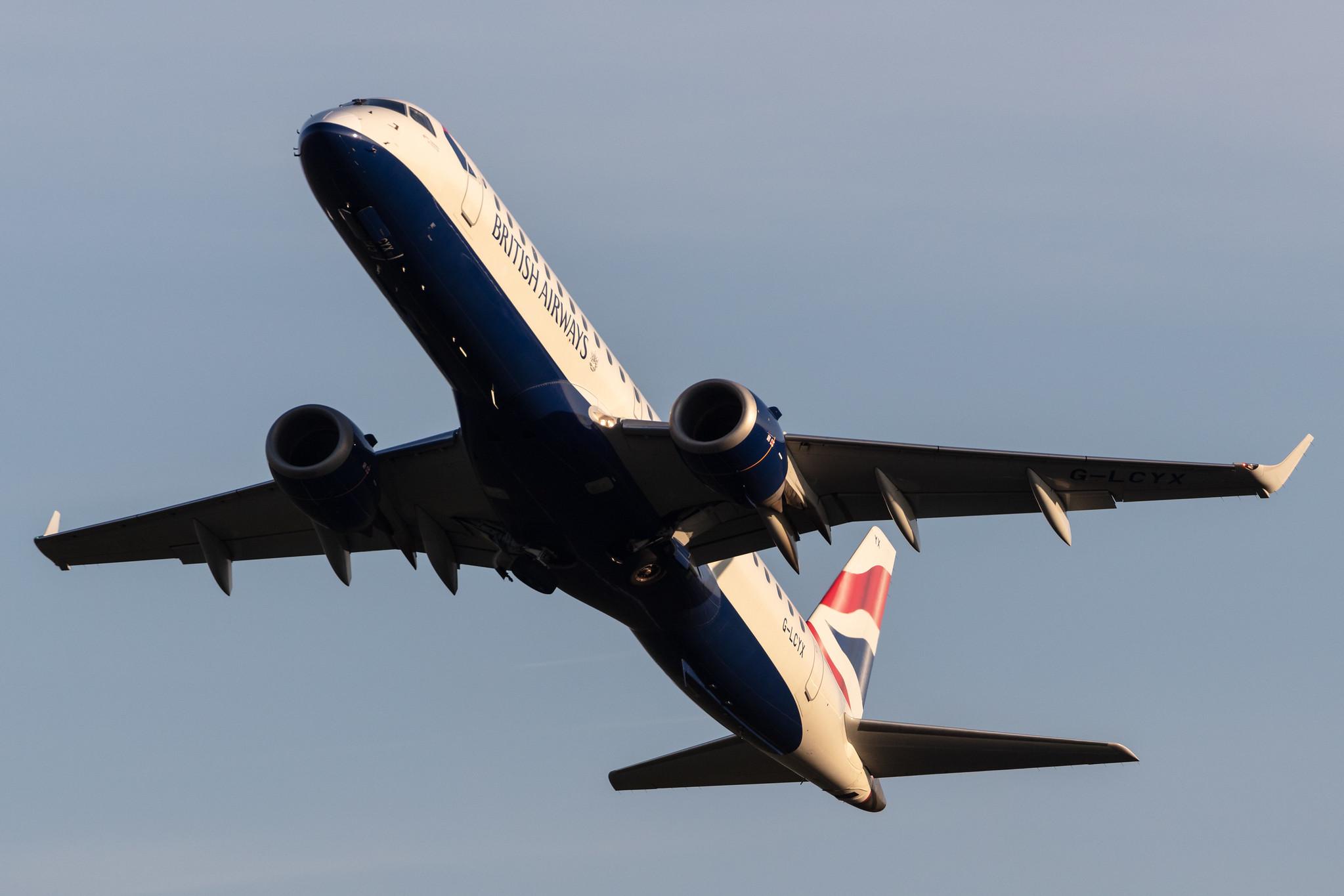 Amsterdam Schiphol: British Airways (BA / BAW) | Operator: BA CityFlyer |  Embraer E190SR E190 | G-LCYX | MSN 19000178