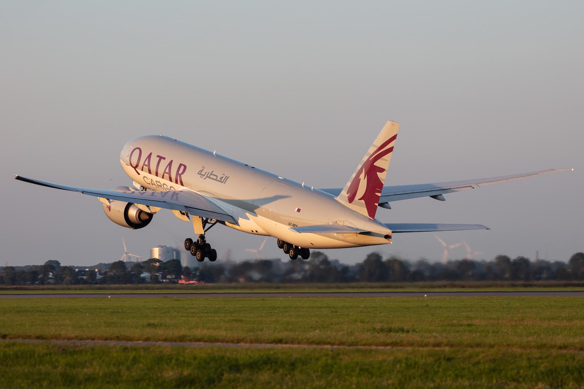 Amsterdam Schiphol: Qatar Cargo (QR / QTR) | Operator: Qatar Airways |  Boeing 777-FDZ B77L | A7-BFH | MSN 42298