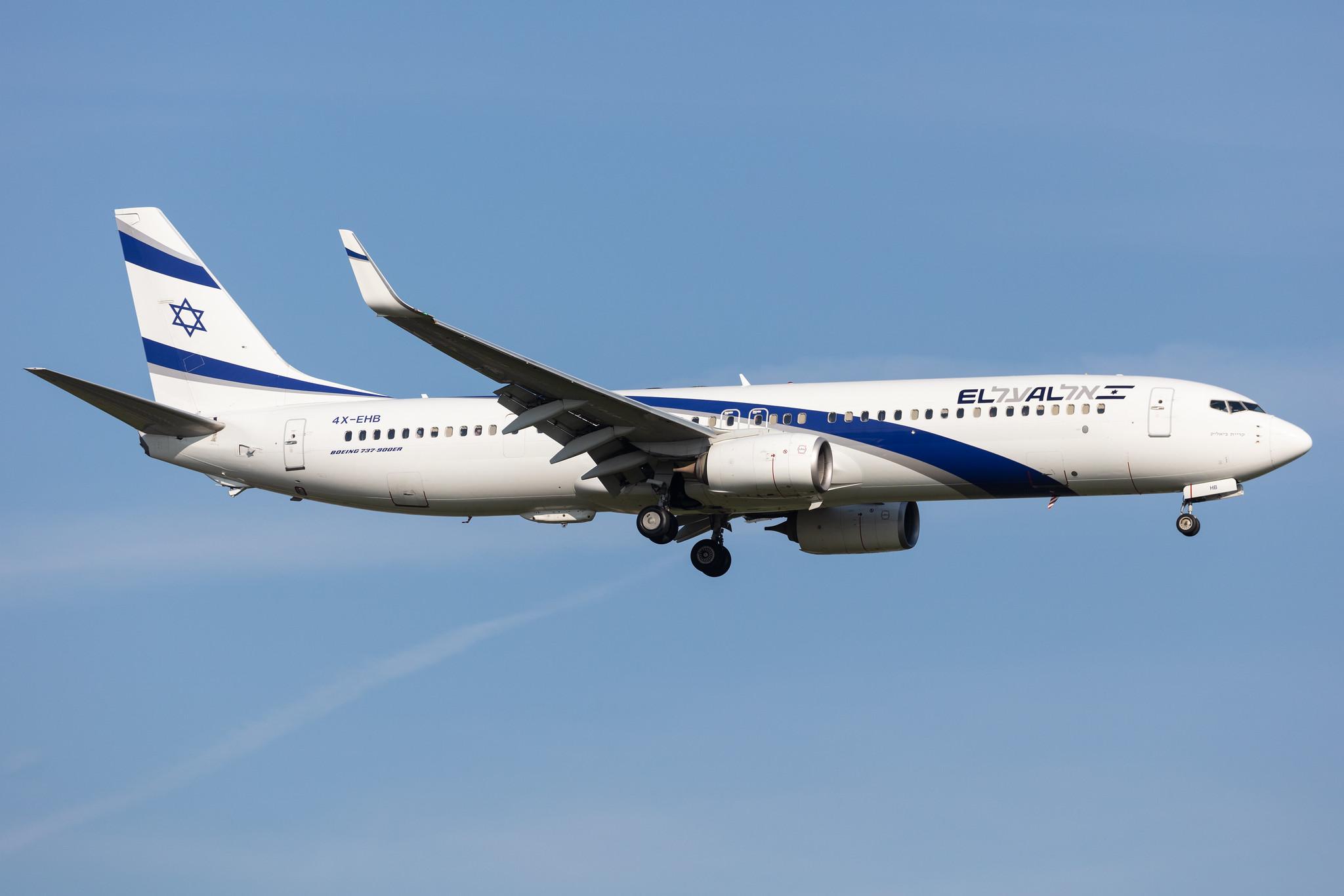 Amsterdam Schiphol: El Al (LY / ELY) |  Boeing 737-958(ER) B739 | 4X-EHB | MSN 41553