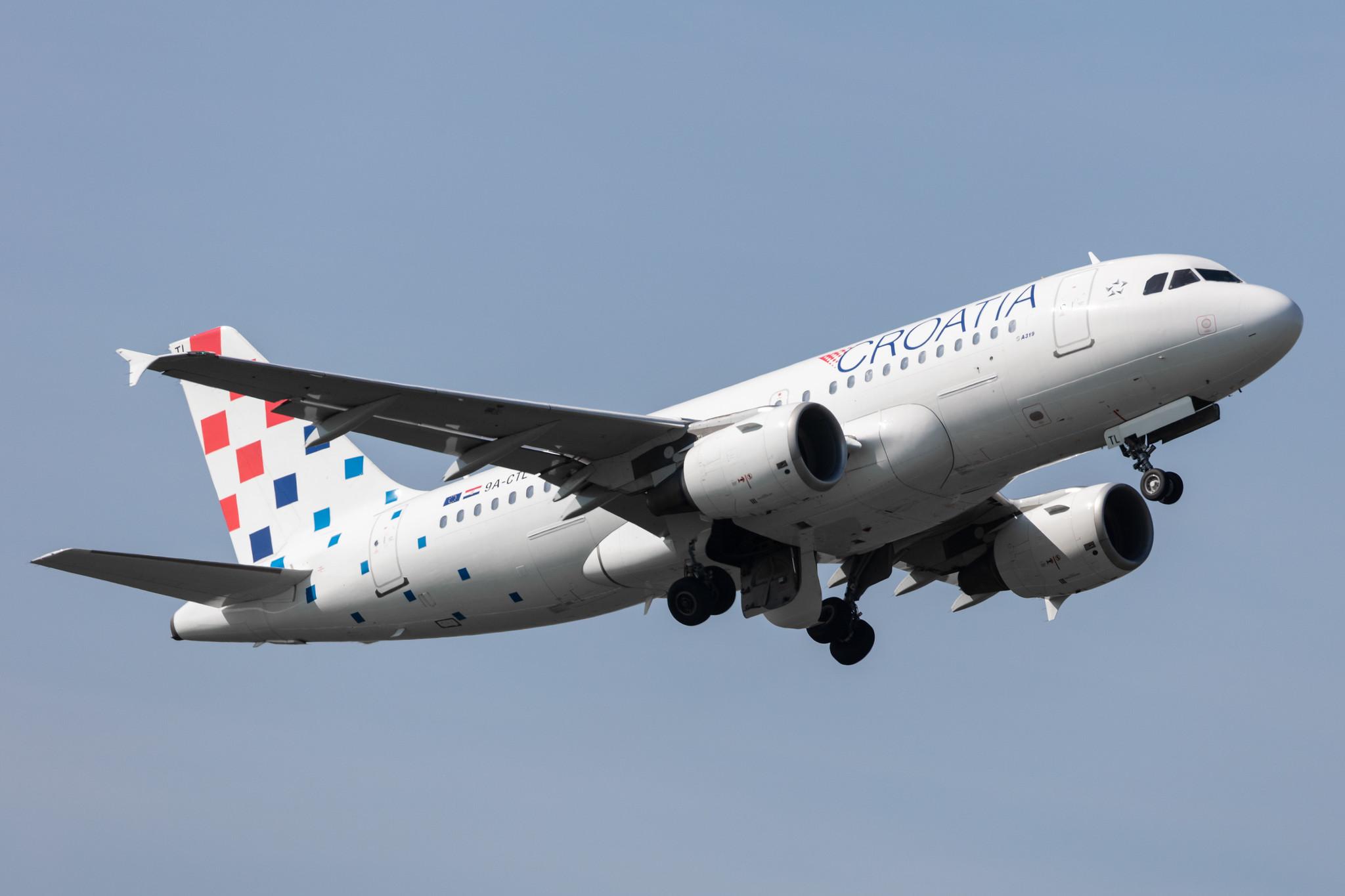 Amsterdam Schiphol: Croatia Airlines (OU / CTN) |  Airbus A319-112 A319 | 9A-CTL | MSN 1252