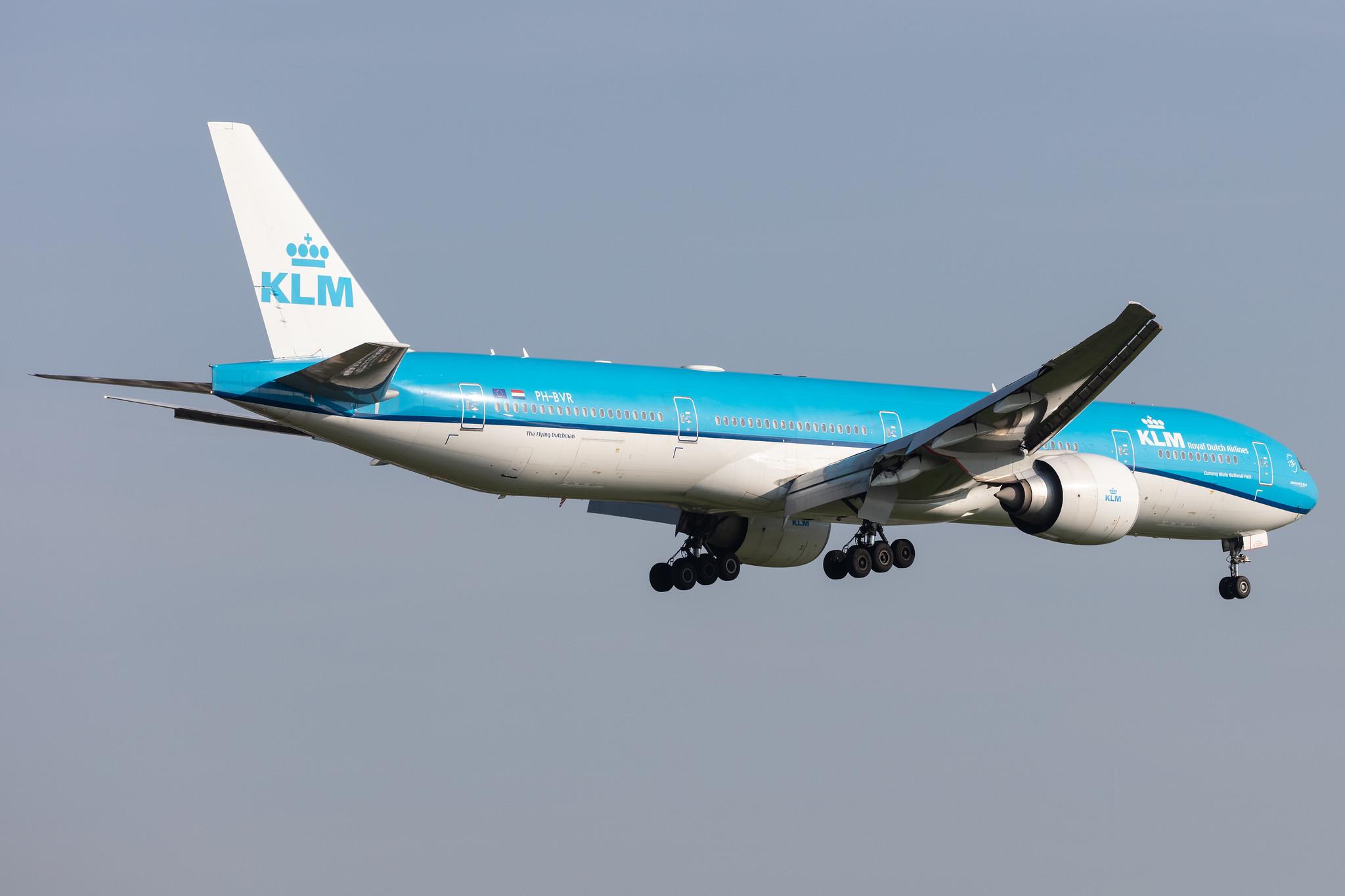 Amsterdam Schiphol: KLM (KL / KLM) |  Boeing 777-306(ER) B77W | PH-BVR | MSN 61603