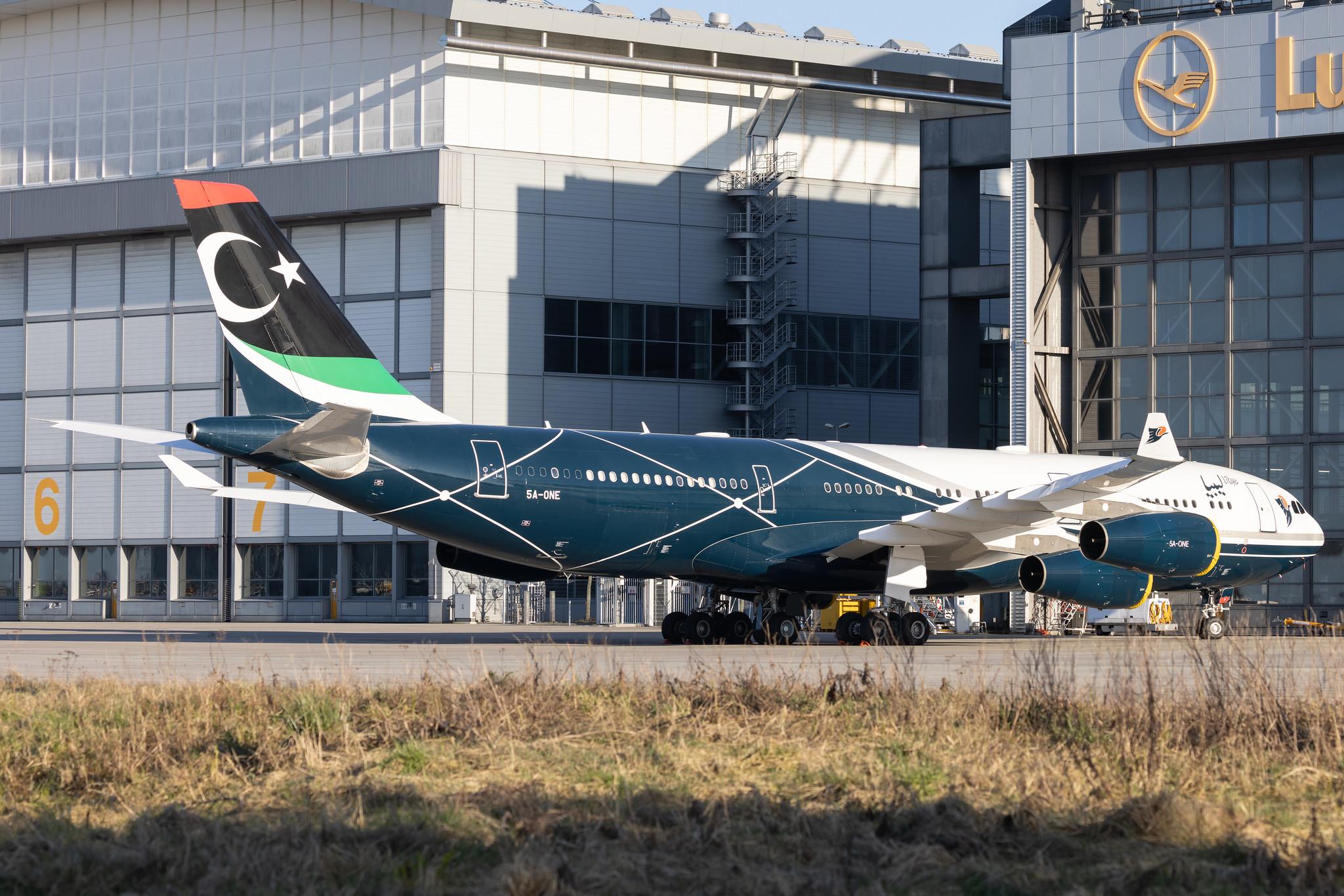 Hamburg Airport: Libya - Government |  Airbus A340-213 A342 | 5A-ONE | MSN 151