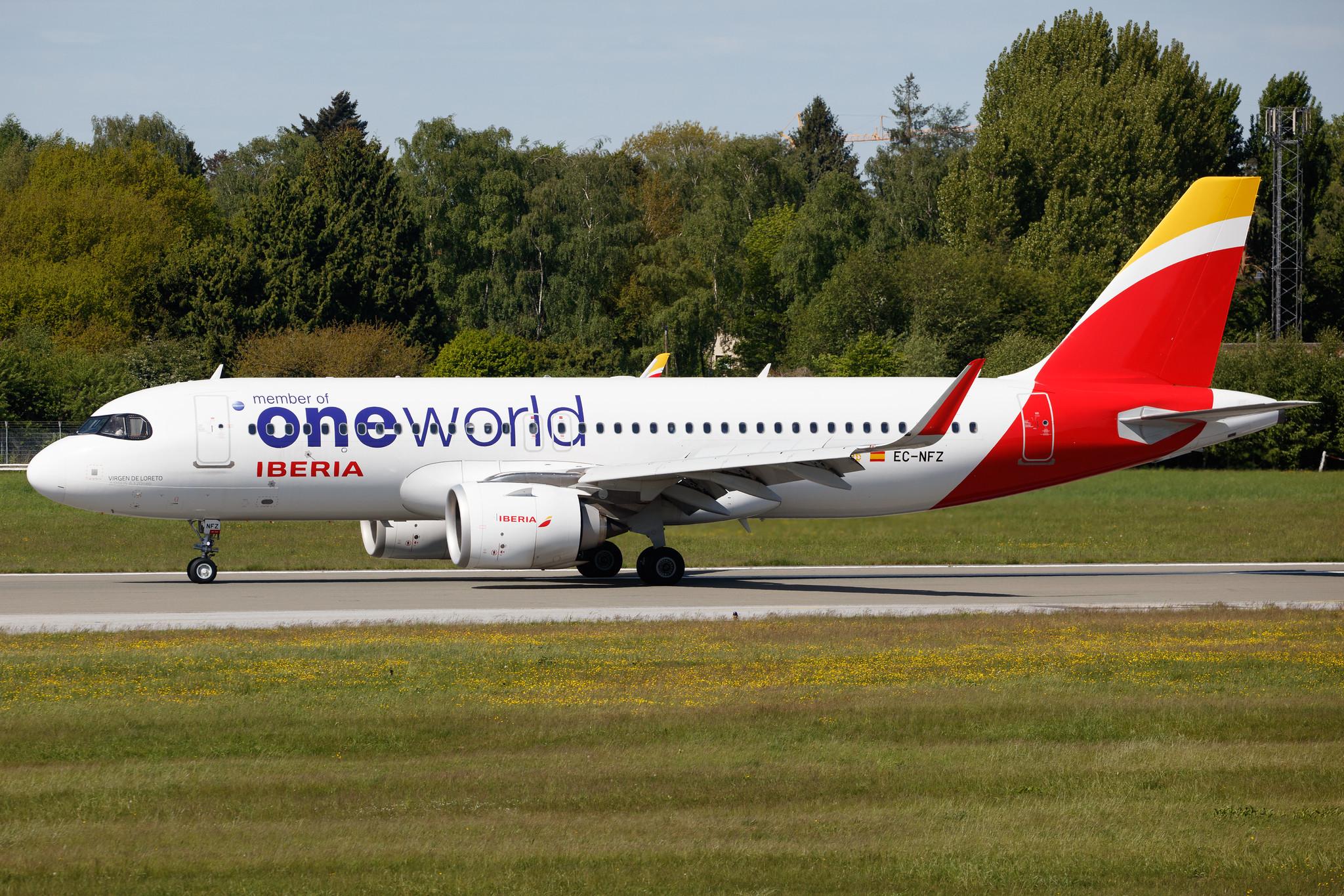Hamburg Airport: Iberia (IB / IBE) |  Livery: Oneworld Livery |  Airbus A320-251N A20N | EC-NFZ | MSN 10002