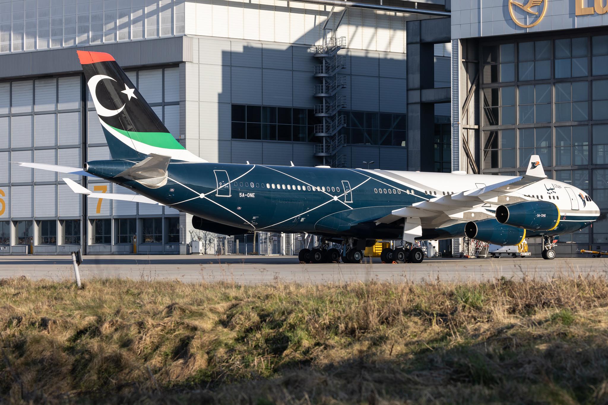 Hamburg Airport: Libya - Government |  Airbus A340-213 A342 | 5A-ONE | MSN 151