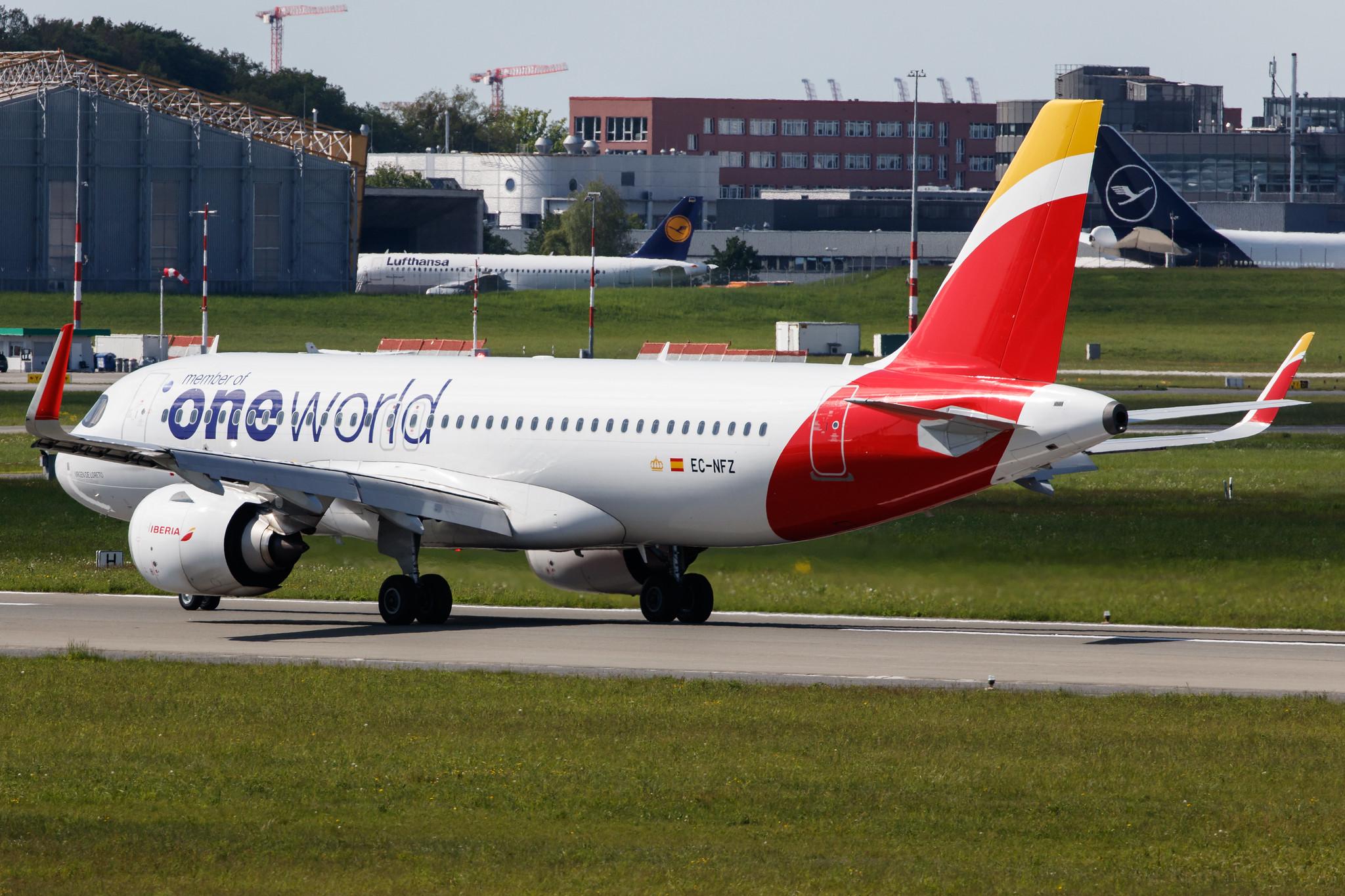 Hamburg Airport: Iberia (IB / IBE) |  Livery: Oneworld Livery |  Airbus A320-251N A20N | EC-NFZ | MSN 10002