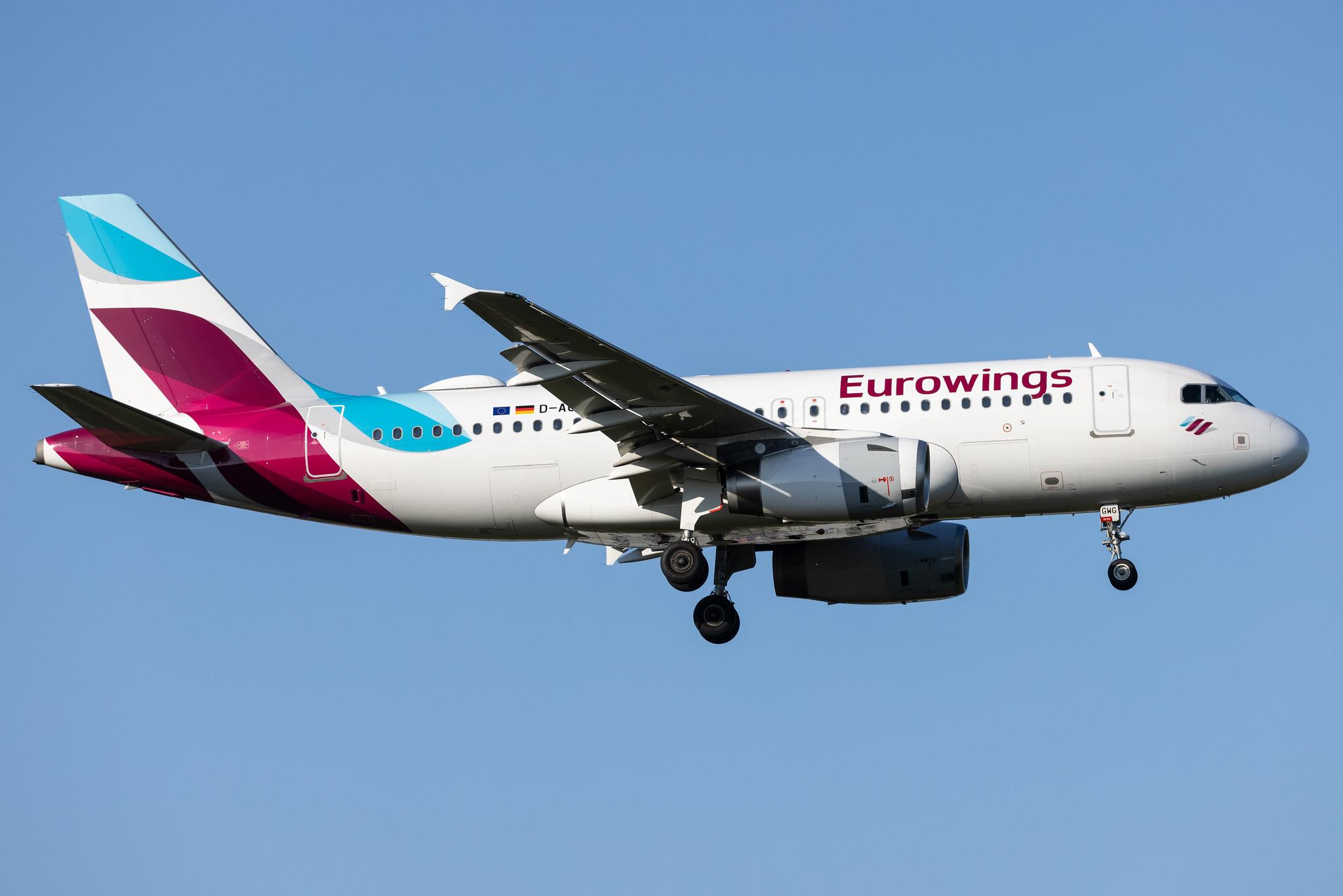 Hamburg Airport: Eurowings (EW / EWG) | Airbus A319-132 A319 | D-AGWG | MSN 3193