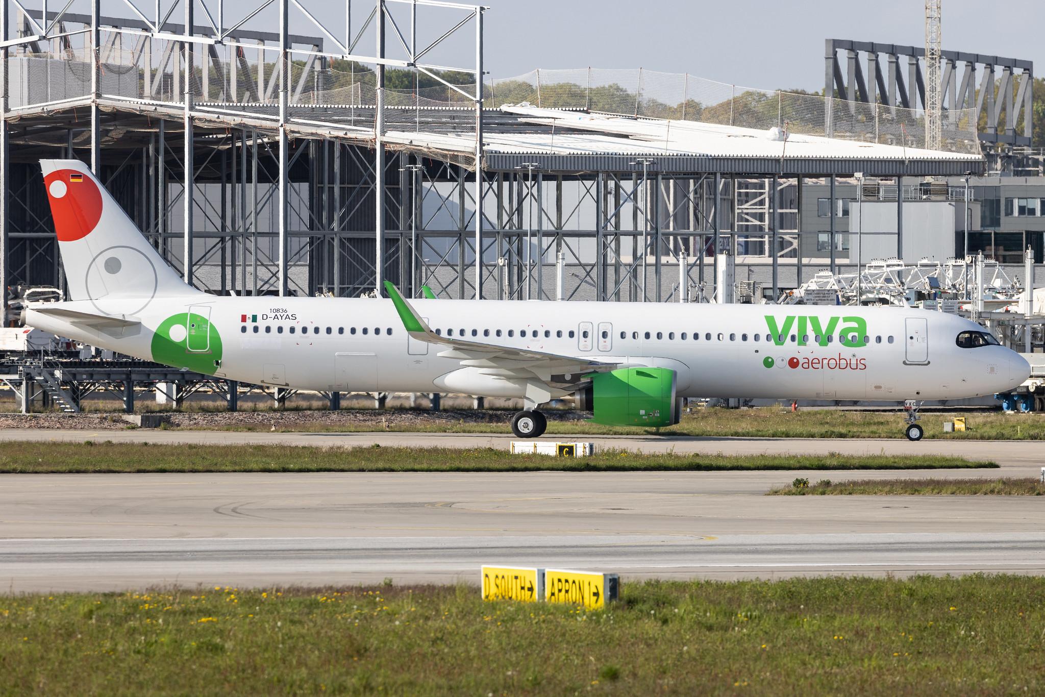 Hamburg Finkenwerder: Viva Aerobus (VB / VIV) | Airbus A321-271NX A21N | D-AYAS | XA-VXC | MSN 10836