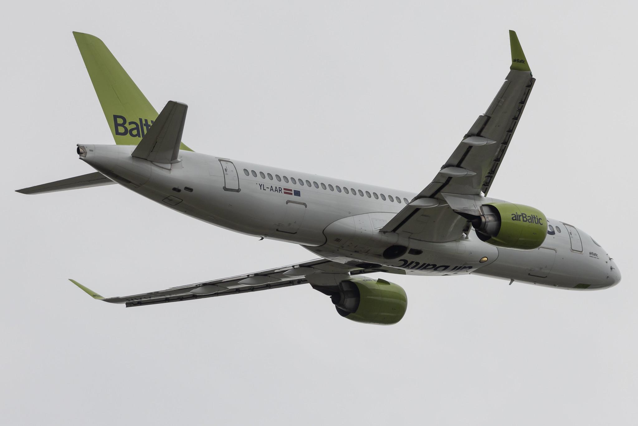 Hamburg Airport: Air Baltic (BT / BTI) | Airbus A220-300 BCS3 | YL-AAR | MSN 55053