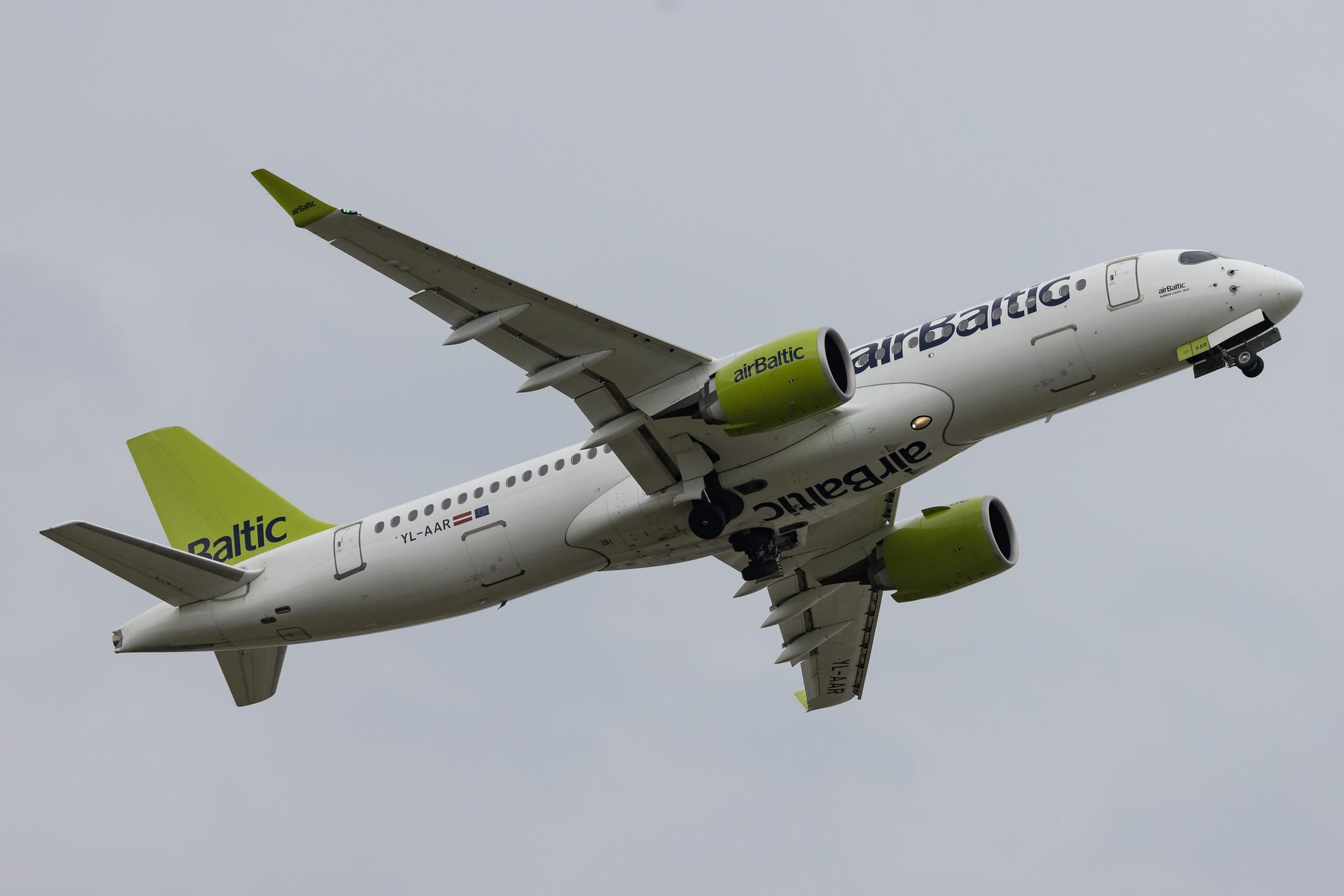 Hamburg Airport: Air Baltic (BT / BTI) | Airbus A220-300 BCS3 | YL-AAR | MSN 55053