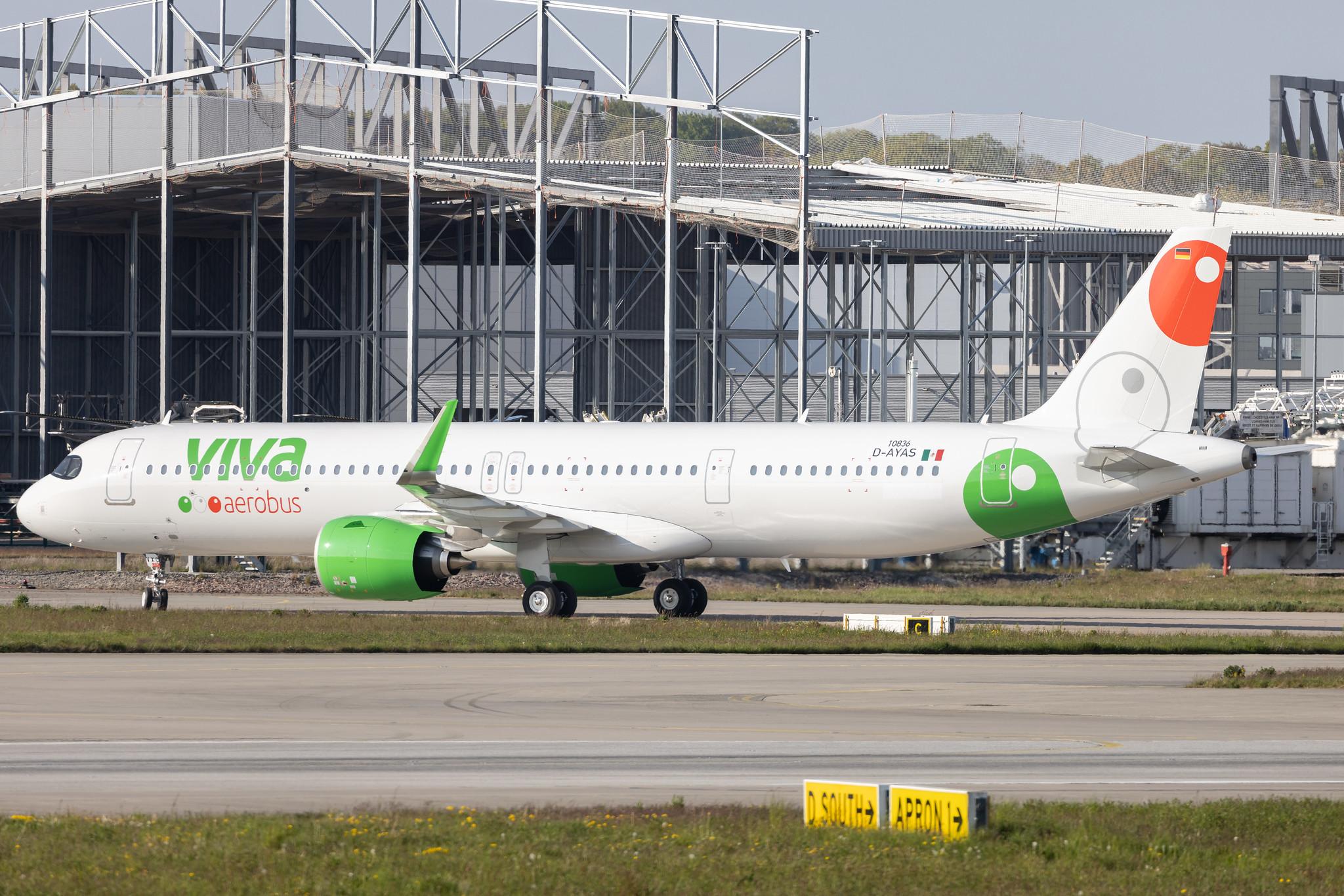 Hamburg Finkenwerder: Viva Aerobus (VB / VIV) | Airbus A321-271NX A21N | D-AYAS | XA-VXC | MSN 10836