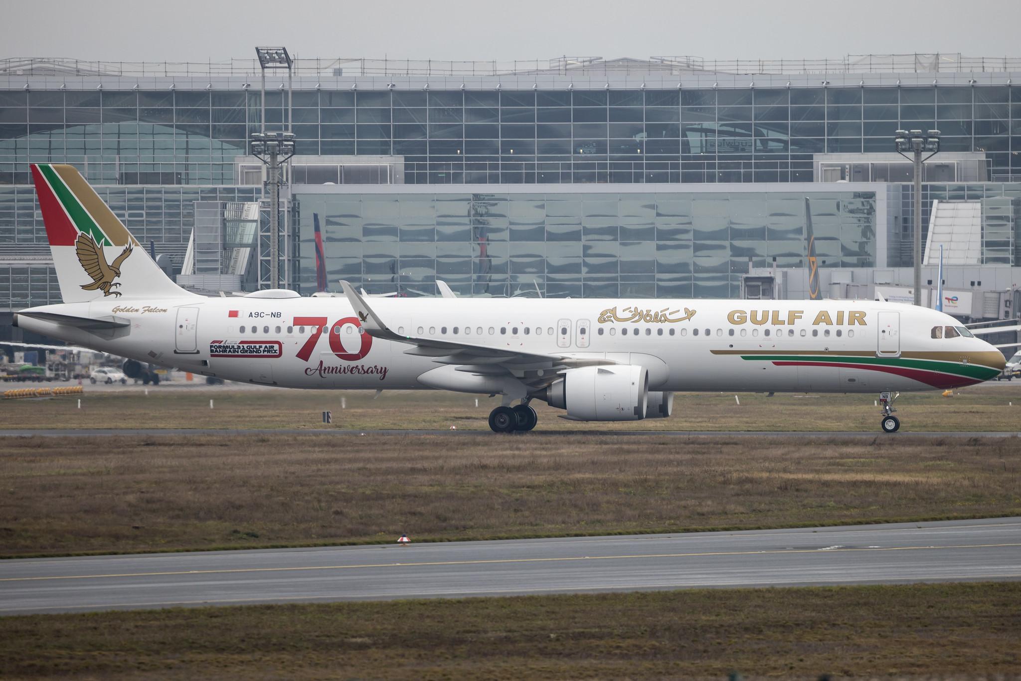 Frankfurt Airport: Gulf Air (GF / GFA) |  Livery: Retro 1976 Livery |  Airbus A321-253NX A21N | A9C-NB | MSN 10169