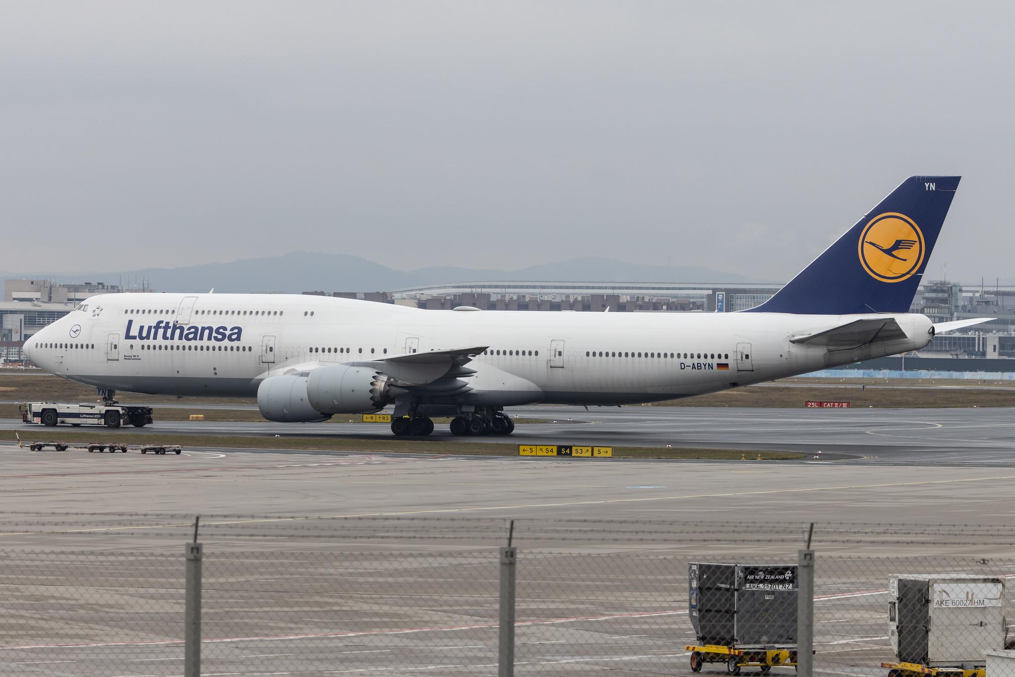 Frankfurt Airport: Lufthansa (LH / DLH) |  Boeing 747-830 B748 | D-ABYN | MSN 37838
