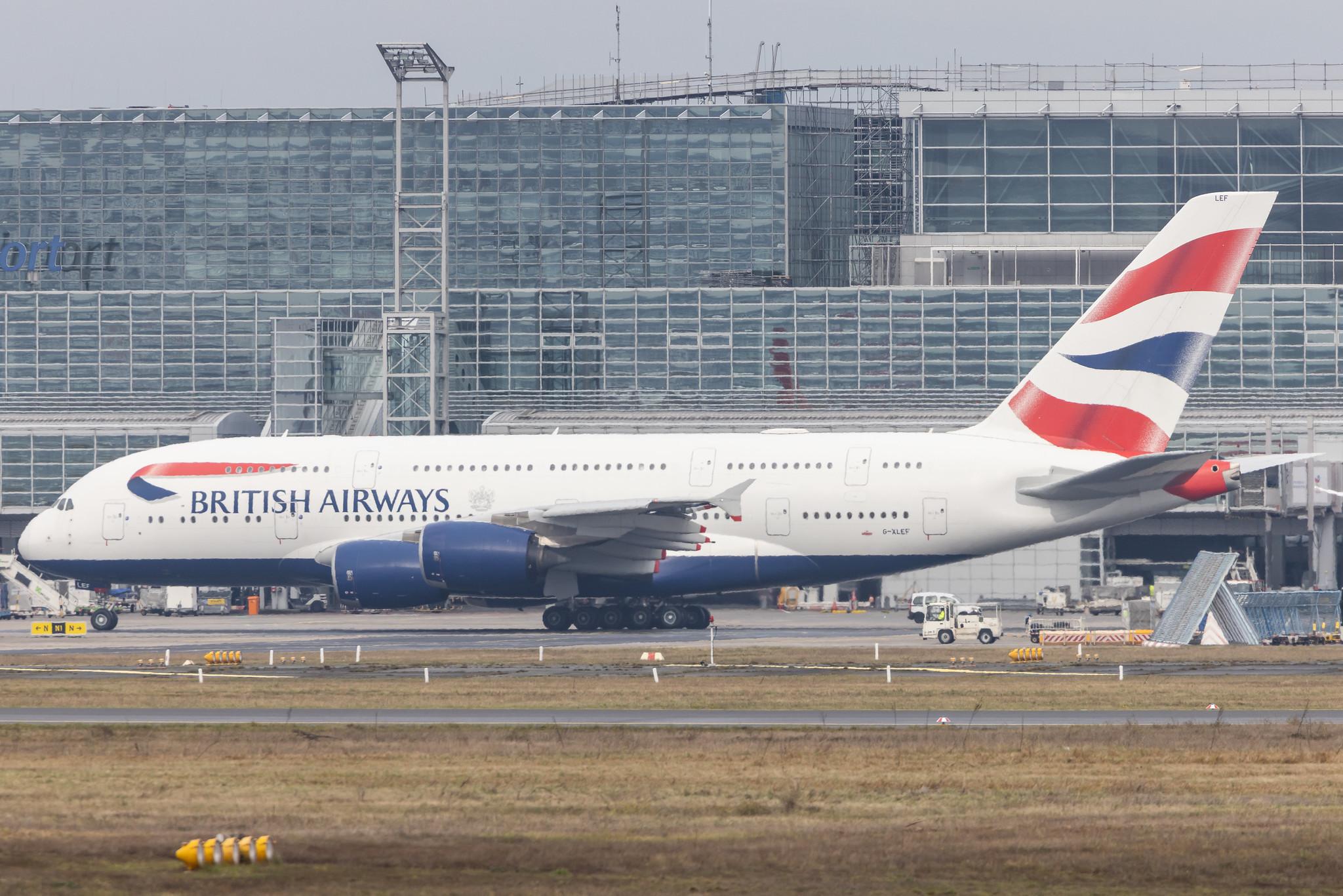 Frankfurt Airport: British Airways (BA / BAW) |  Airbus A380-841 A388 | G-XLEF | MSN 151