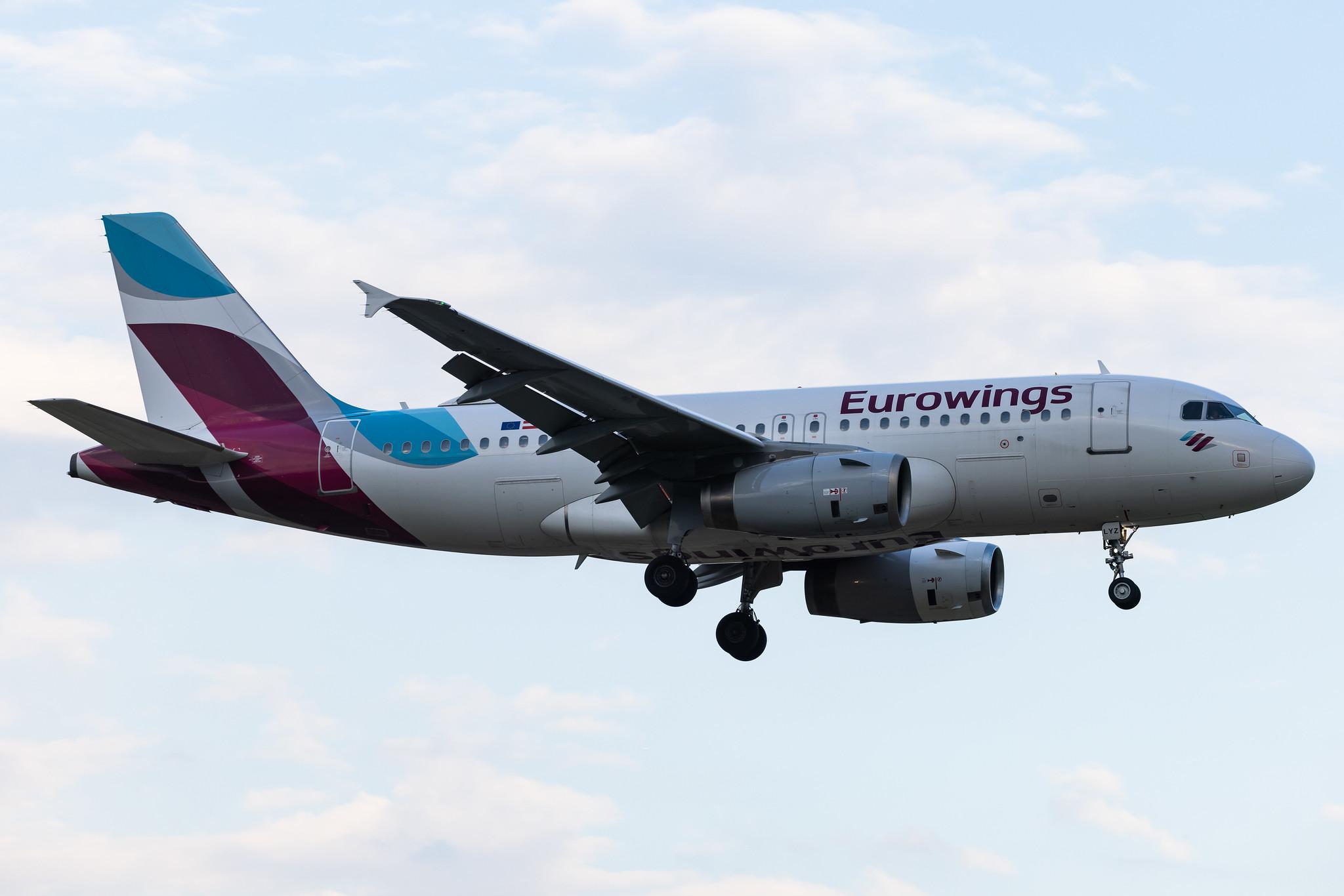 Hamburg Airport: Eurowings (EW / EWG) | Operator: Eurowings Europe | Airbus A319-132 A319 | OE-LYZ | MSN 4227