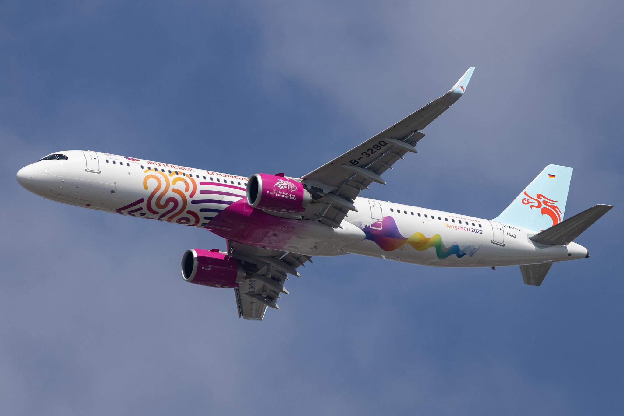 Hamburg Finkenwerder: Loong Air (GJ / CDC) |  Livery: 19th Asian Games - Hangzhou 2022 |  Airbus A321-251NX A21N | D-AZWX | MSN 10648