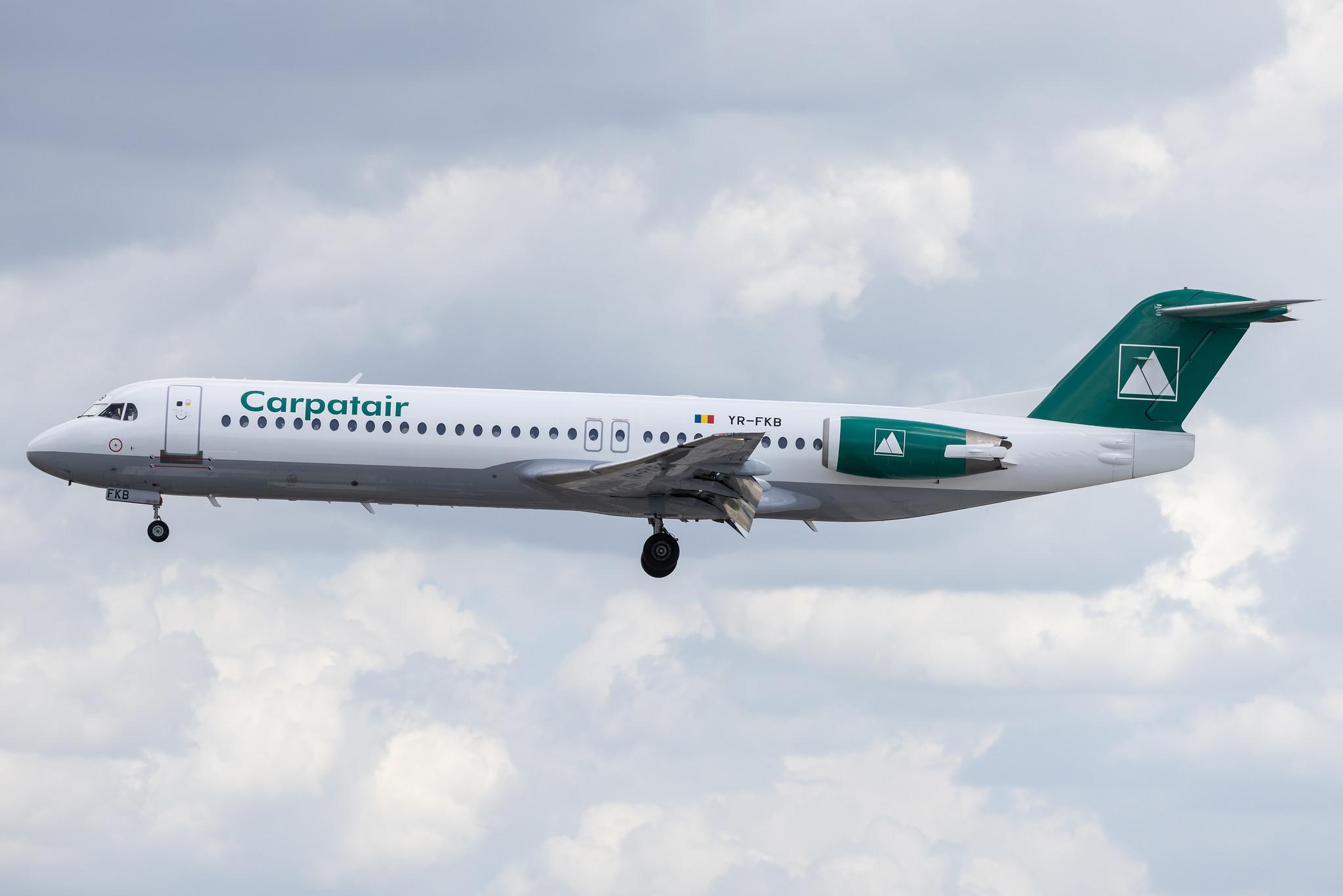 Hamburg Airport: Carpatair (V3 / KRP) | Fokker 100 F100 | YR-FKB | MSN 11369