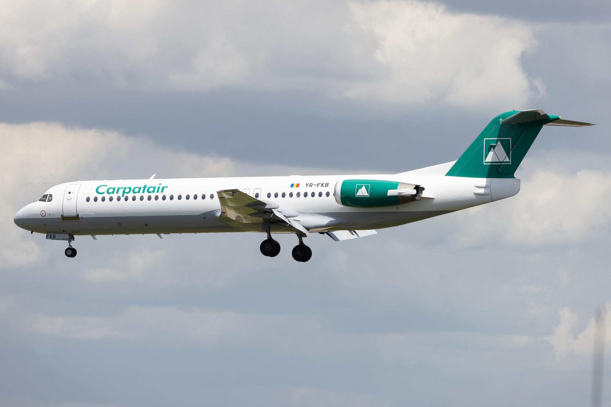 Hamburg Airport: Carpatair (V3 / KRP) | Fokker 100 F100 | YR-FKB | MSN 11369