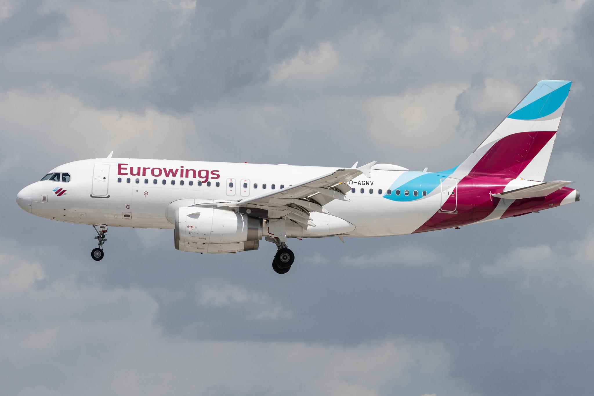 Hamburg Airport: Eurowings (EW / EWG) | Airbus A319-132 A319 | D-AGWV | MSN 5467