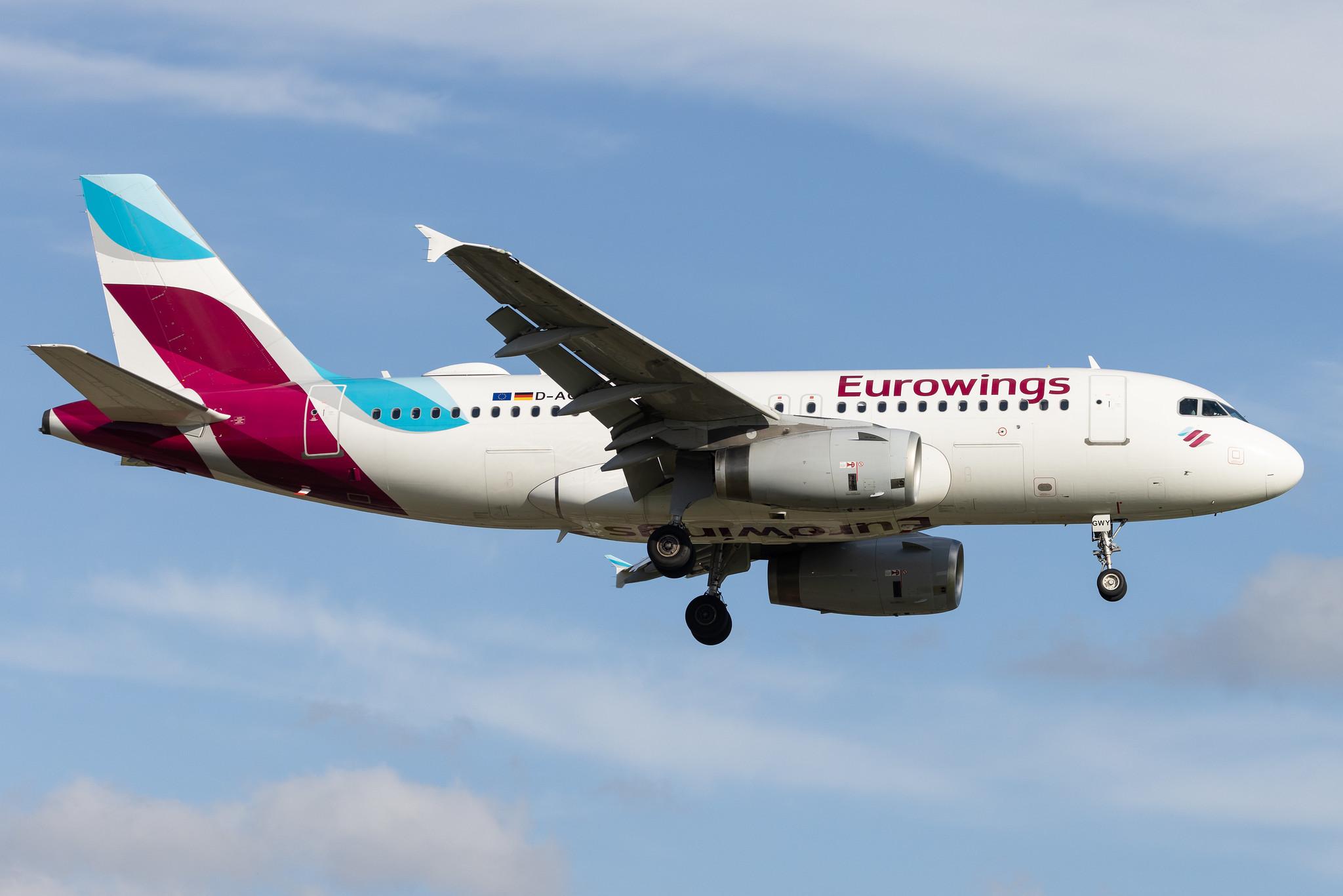 Hamburg Airport: Eurowings (EW / EWG) | Airbus A319-132 A319 | D-AGWY | MSN 5941