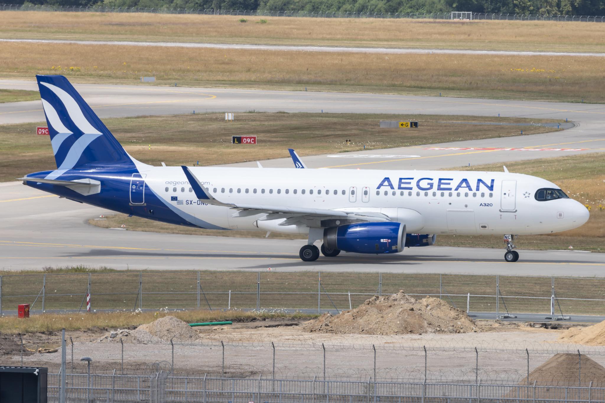 Hannover Airport: Aegean Airlines (A3 / AEE) | Airbus A320-232 A320 | SX-DNC | MSN 6961