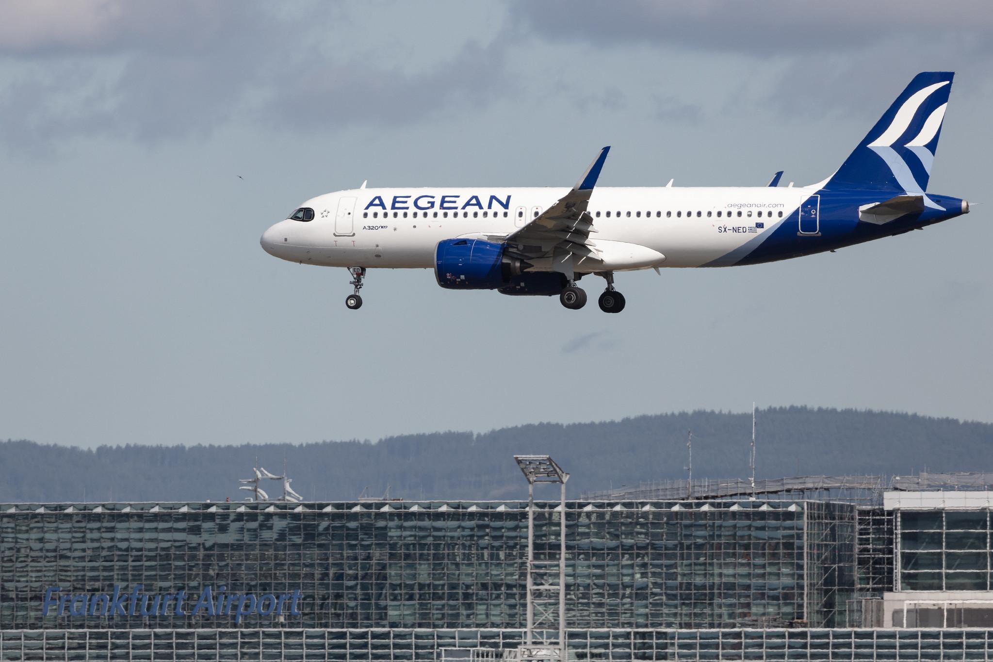 Frankfurt Airport: Aegean Airlines (A3 / AEE) |  Airbus A320-271N A20N | SX-NED | MSN 10047