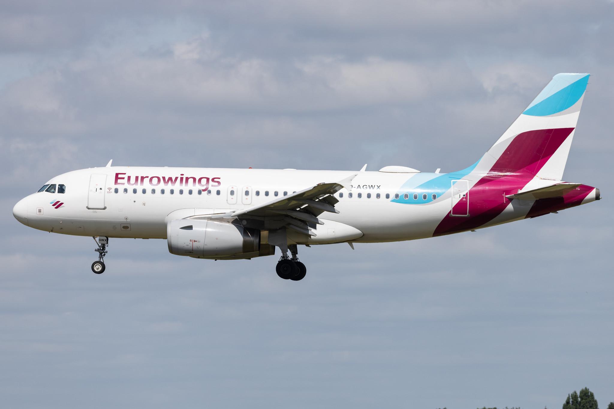 Hamburg Airport: Eurowings (EW / EWG) | Airbus A319-132 A319 | D-AGWX | MSN 5569