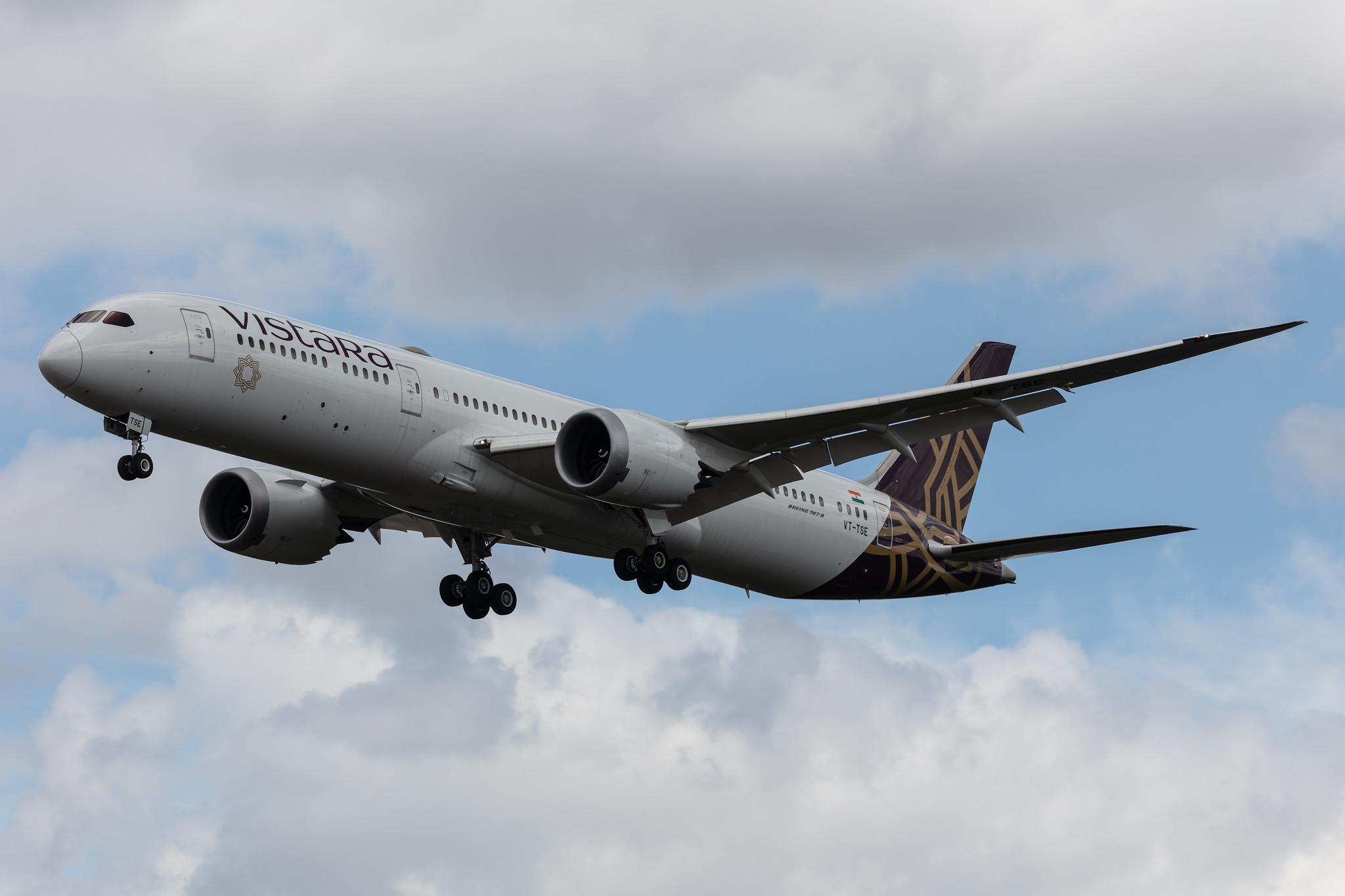 Frankfurt Airport: Vistara (UK / VTI) |  Boeing 787-9 Dreamliner B789 | VT-TSE | MSN 66527