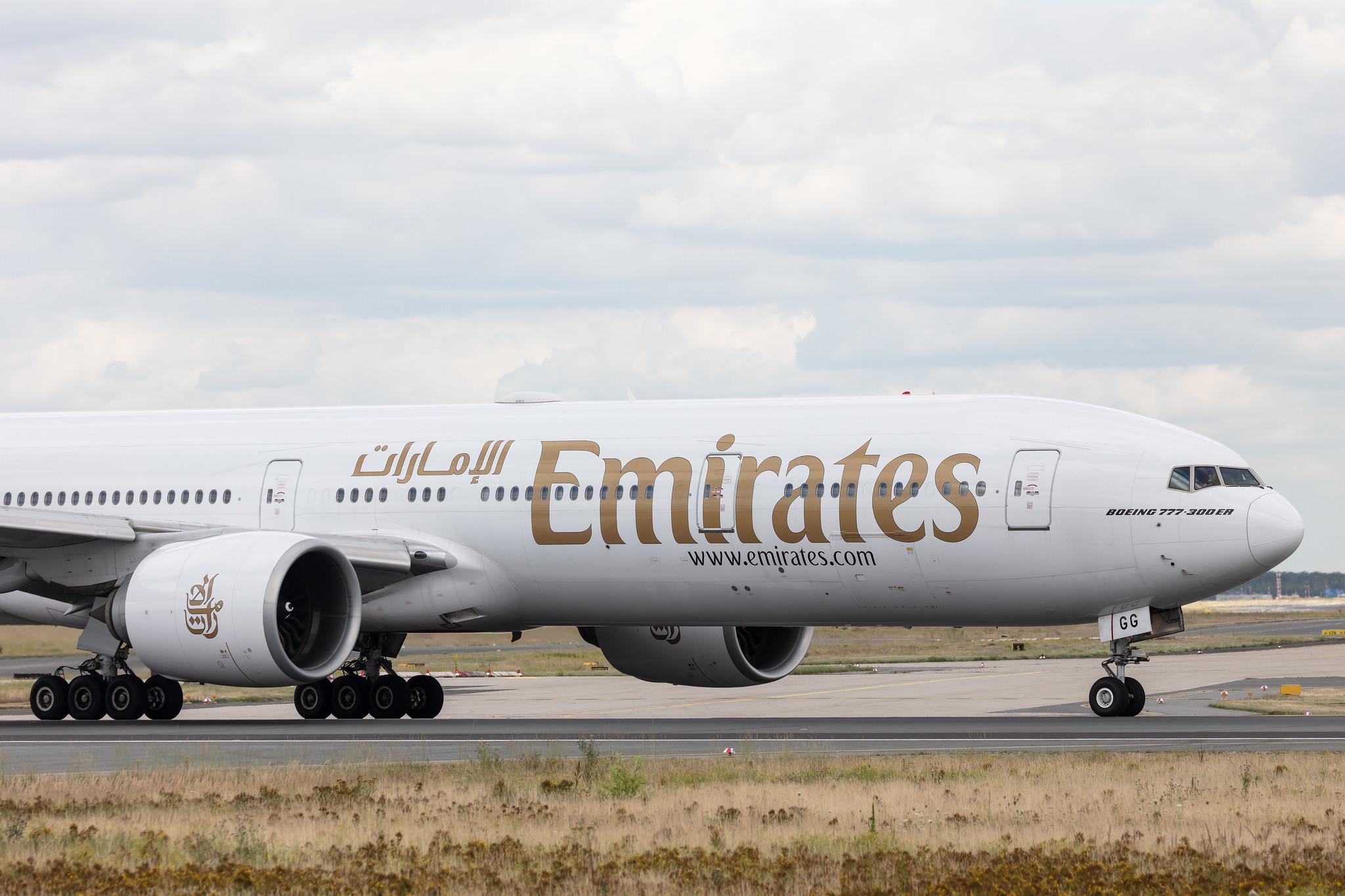 Frankfurt Airport: Emirates (EK / UAE) |  Boeing 777-31H(ER) B77W | A6-EGG | MSN 41070