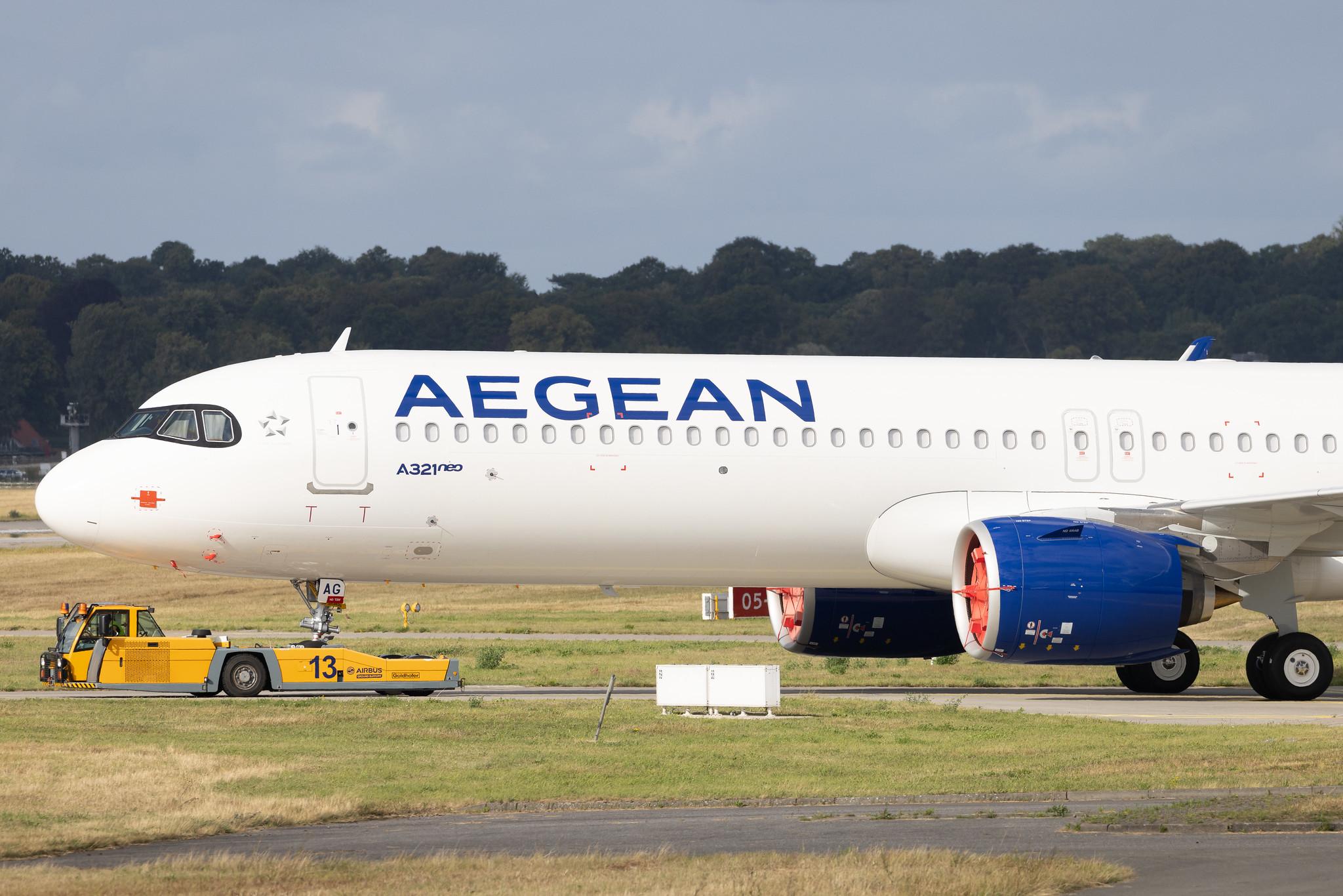 Hamburg Finkenwerder: Aegean Airlines (A3 / AEE) | Airbus A321-271NX A21N | D-AVXL | SX-NAG | MSN 11011