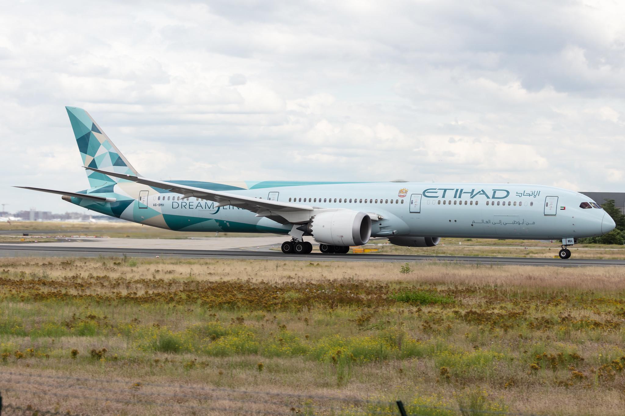 Frankfurt Airport: Etihad (EY / ETD) |  Livery: Greenliner Livery | Operator: Etihad Airways |  Boeing 787-10 Dreamliner B78X | A6-BMH | MSN 60765