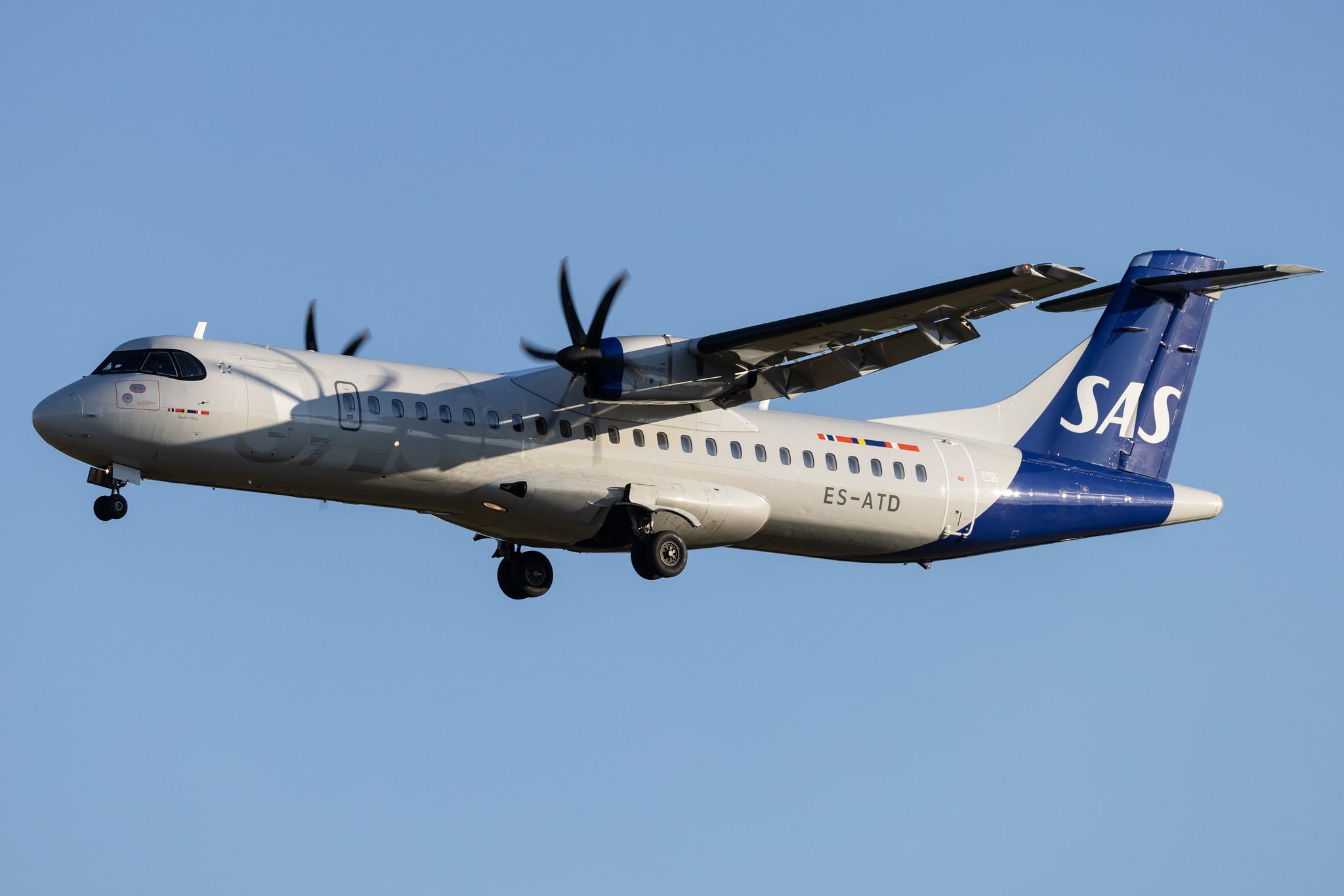 Hamburg Airport: SAS (SK / SAS) | Operator: Xfly | ATR 72-600 AT76 | ES-ATD | MSN 1165