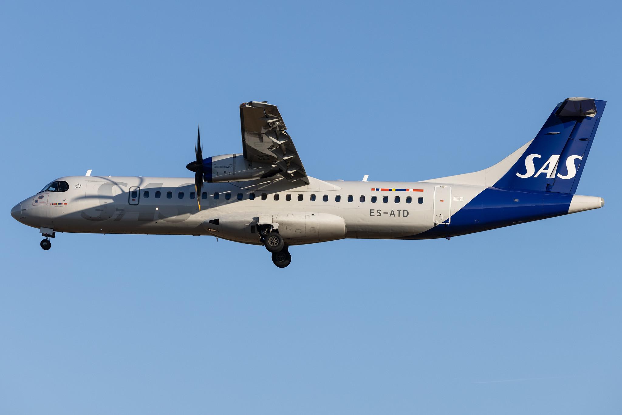 Hamburg Airport: SAS (SK / SAS) | Operator: Xfly | ATR 72-600 AT76 | ES-ATD | MSN 1165