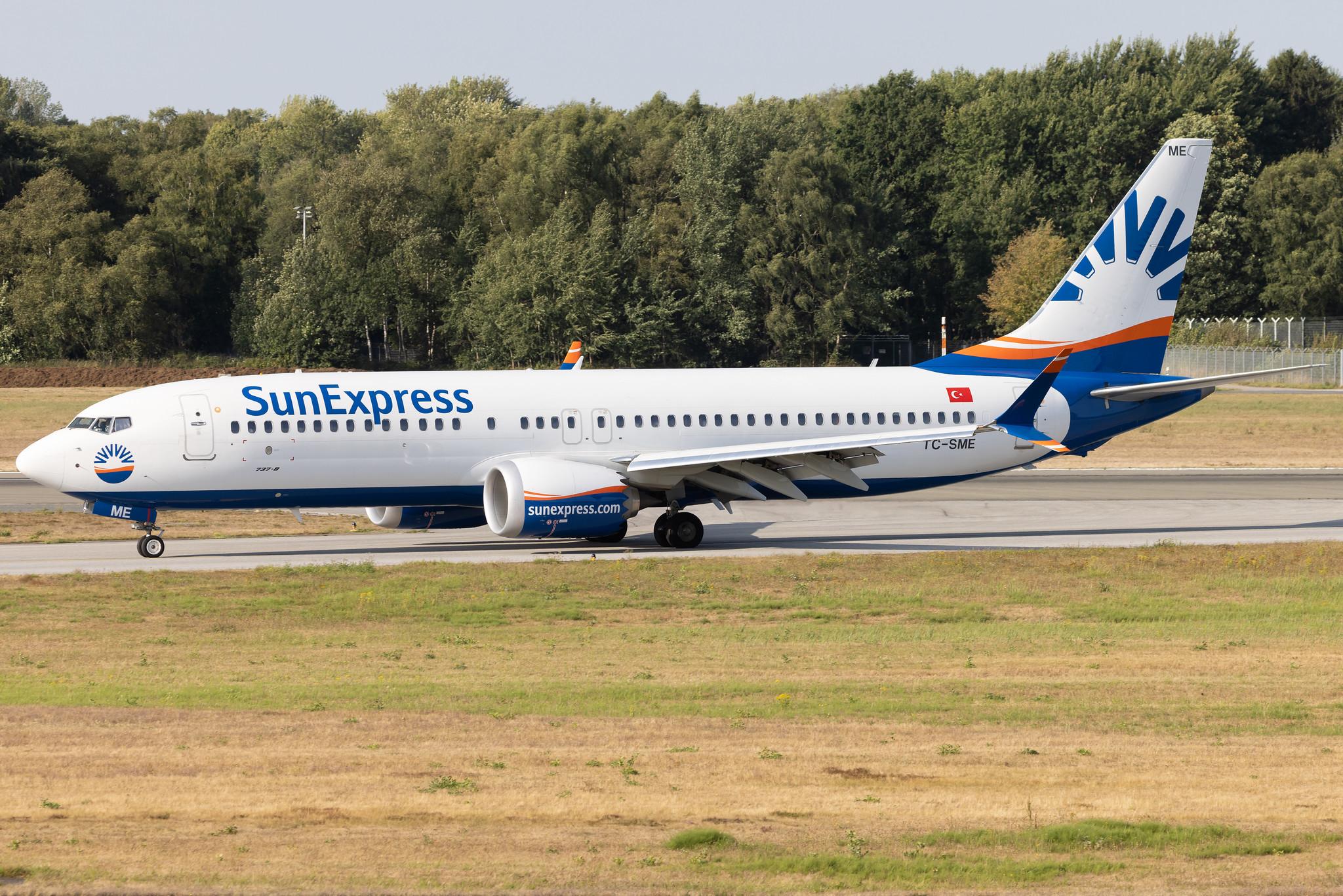 Hamburg Airport: SunExpress (XQ / SXS) |  Boeing 737 MAX 8 B38M | TC-SME | MSN 63607