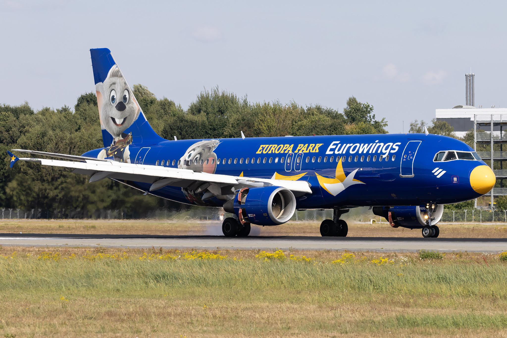 Hamburg Airport: Eurowings (EW / EWG) | Livery: Europa Park Livery | Airbus A320-214 A320 | D-ABDQ | MSN 3121