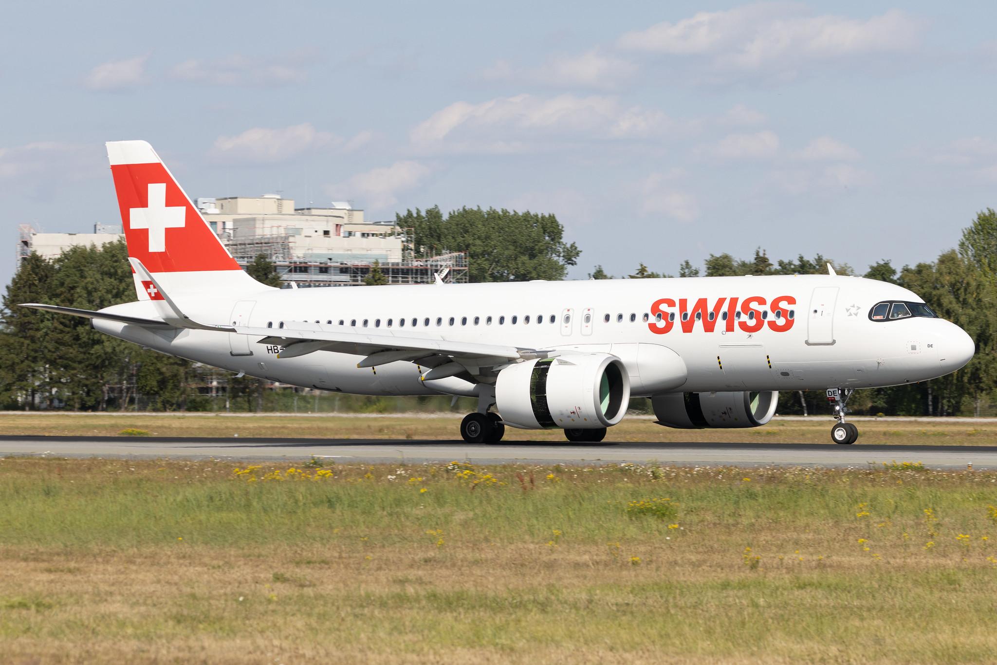 Hamburg Airport: Swiss (LX / SWR) | Airbus A320-271N A20N | HB-JDE | MSN 11084
