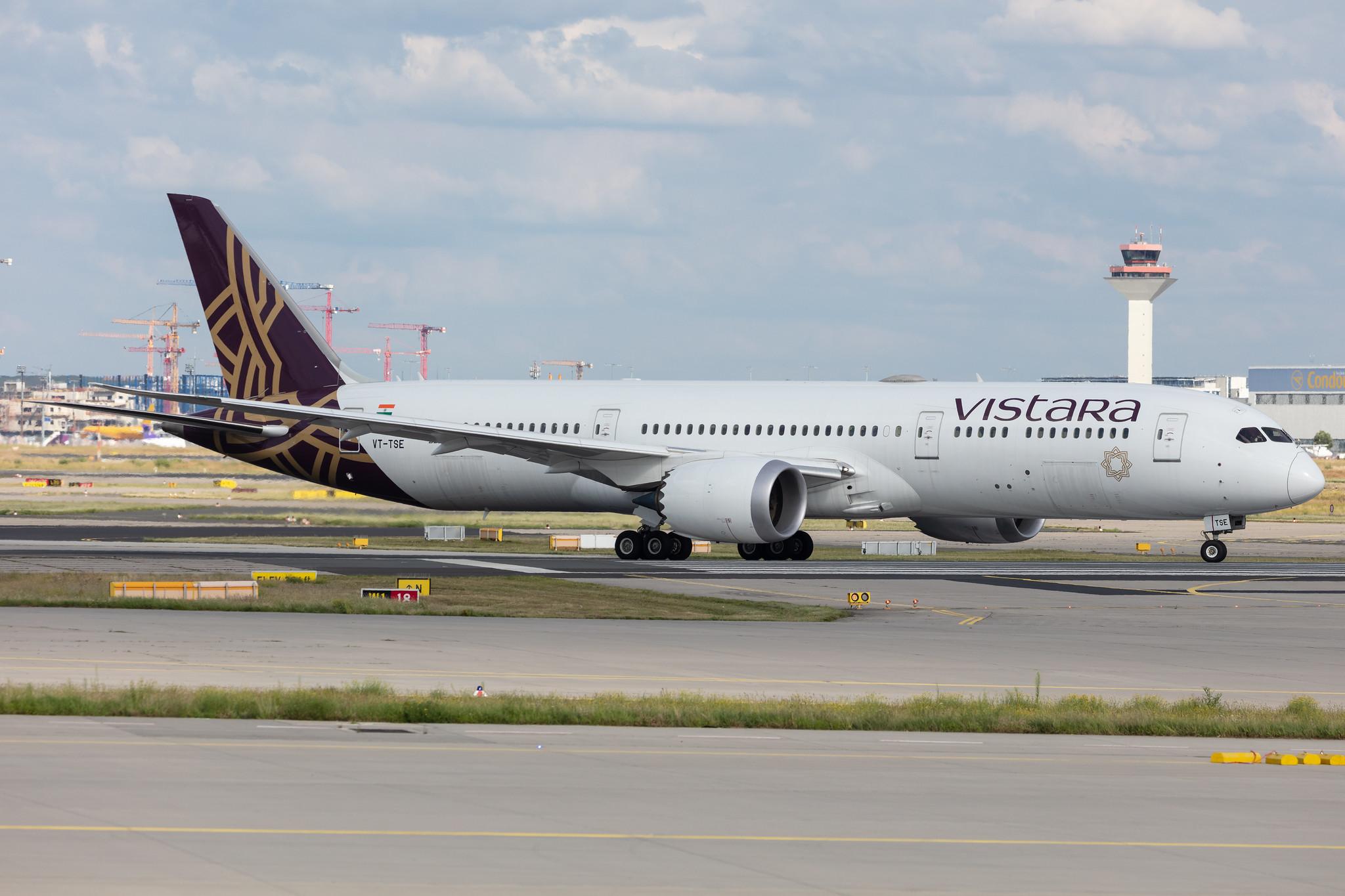 Frankfurt Airport: Vistara (UK / VTI) |  Boeing 787-9 Dreamliner B789 | VT-TSE | MSN 66527