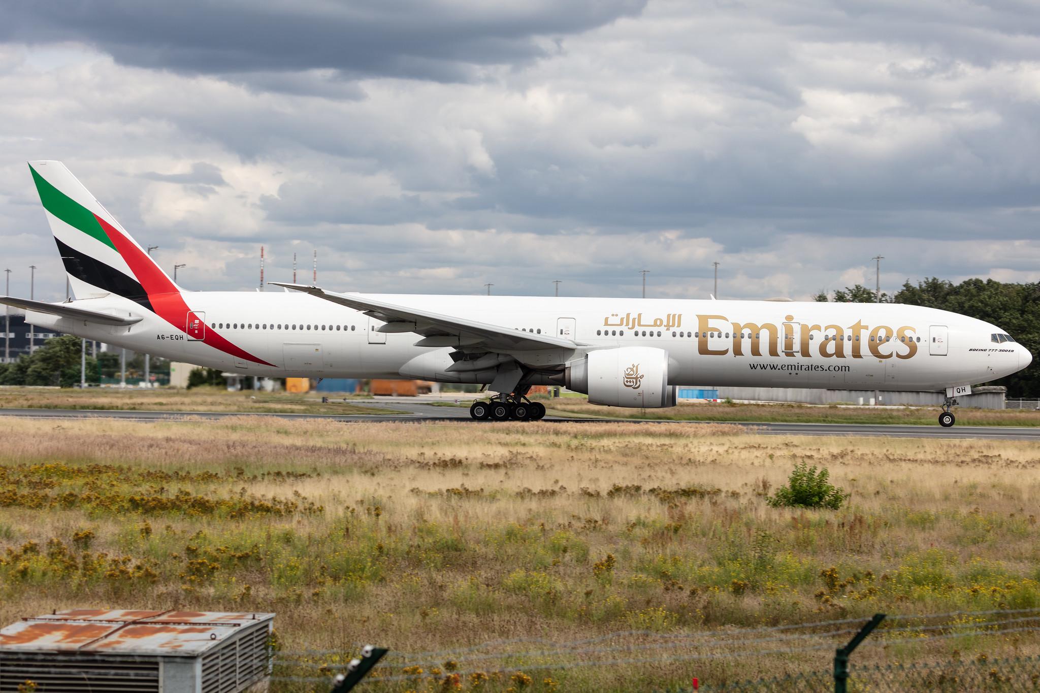 Frankfurt Airport: Emirates (EK / UAE) |  Boeing 777-31H(ER) B77W | A6-EQH | MSN 42353