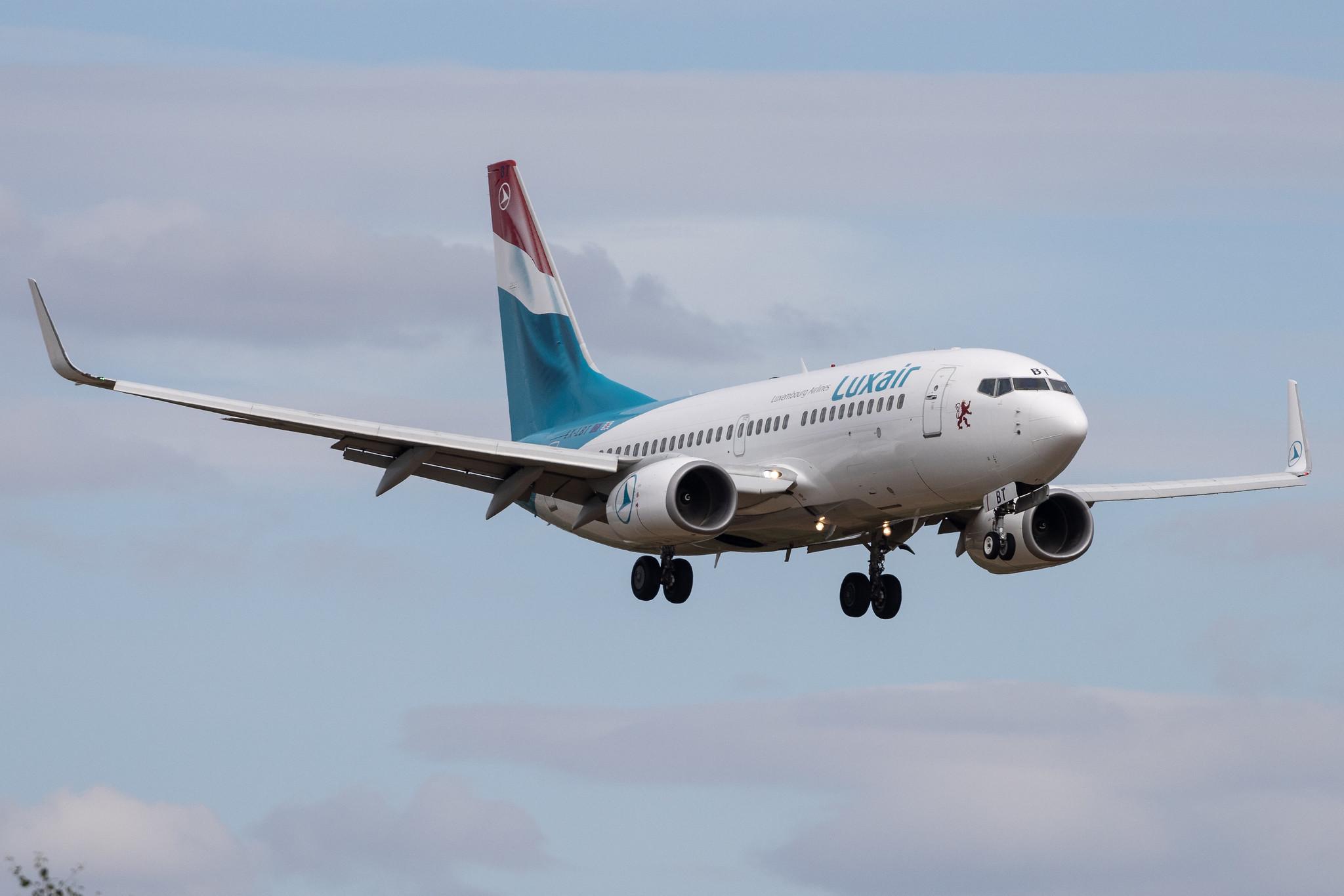 Luxembourg Findel Airport: Luxair (LG / LGL) |  Boeing 737-7K2 B737 | LX-LBT | MSN 30371